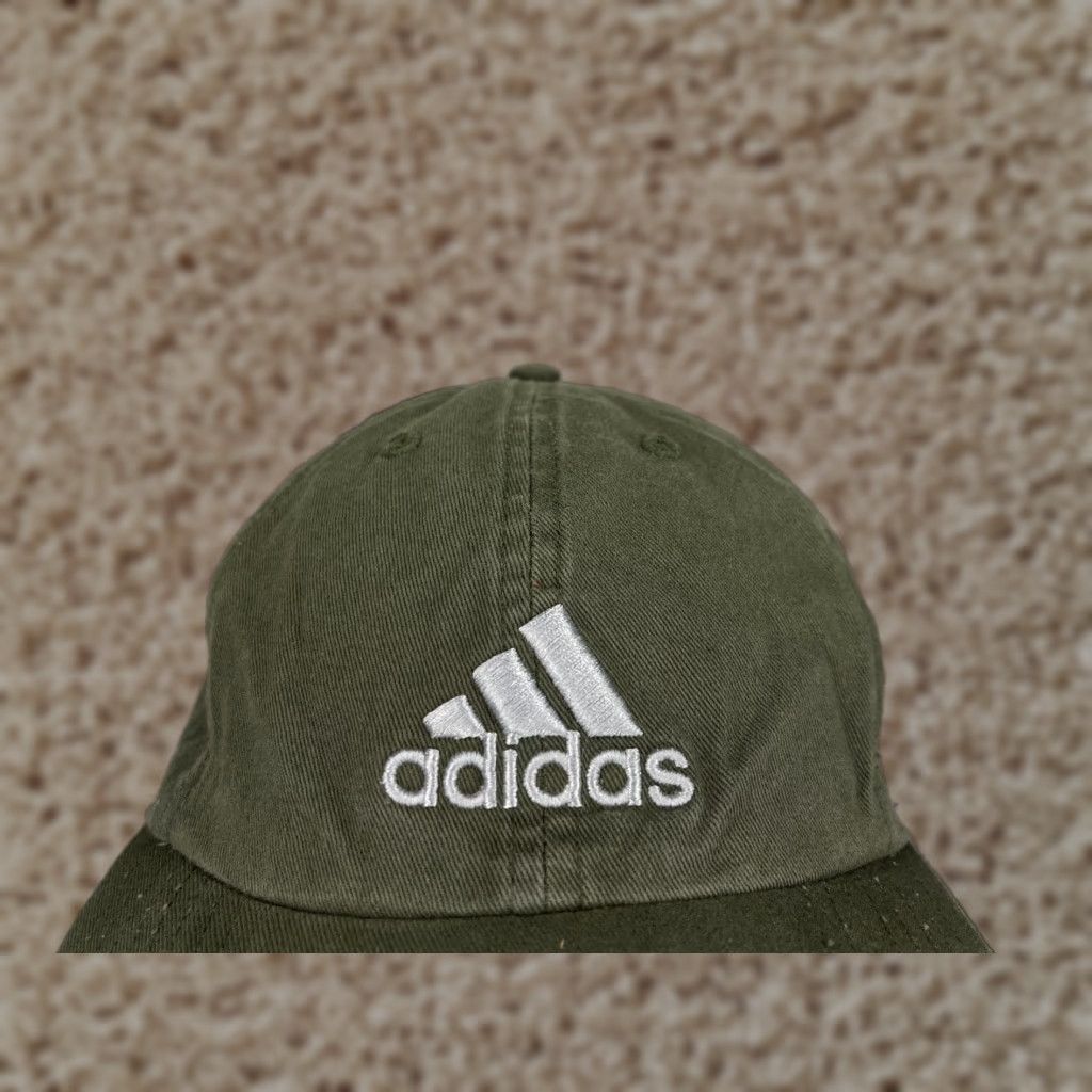 Adidas Adidas Hat Adult One Size Green White 100% Cotton Climalite Twill Cap Size ONE SIZE - 1 Thumbnail