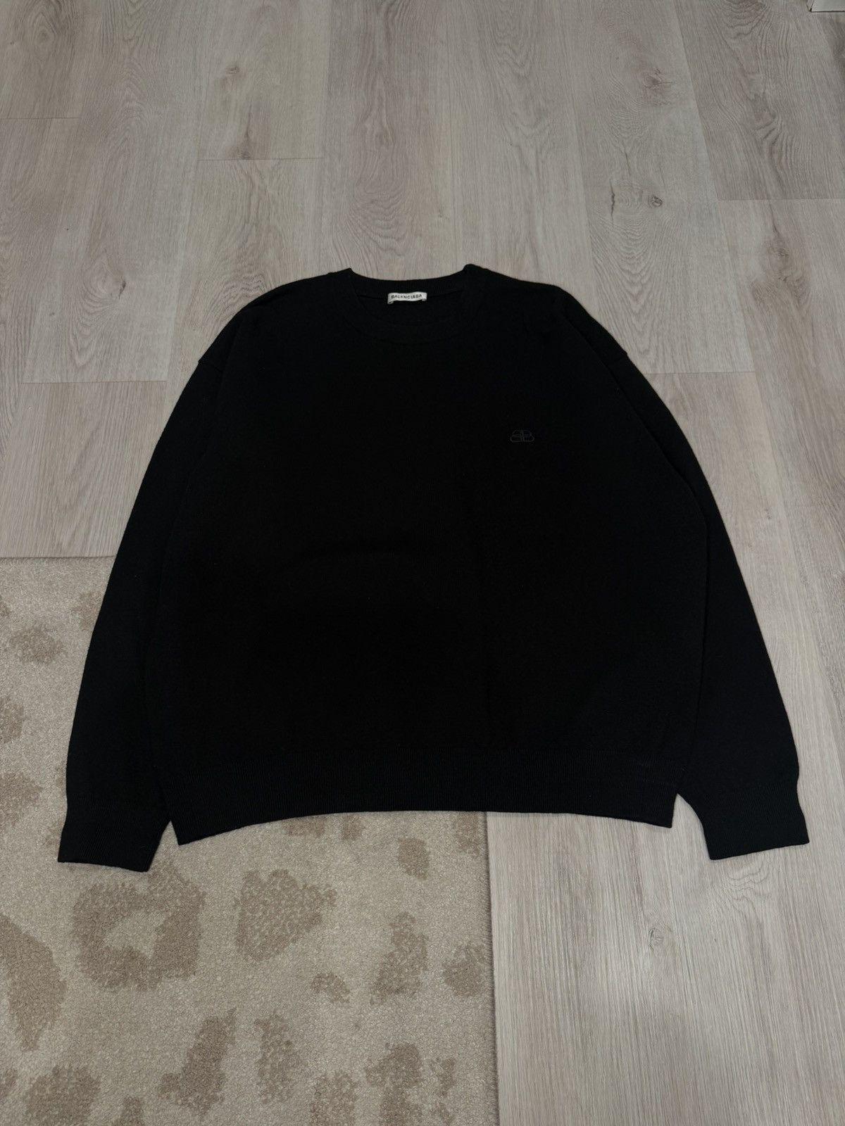 Balenciaga s/s 2020 wool bb scrunched shoulder sweater!! Size US S / EU 44-46 / 1 - 1 Thumbnail