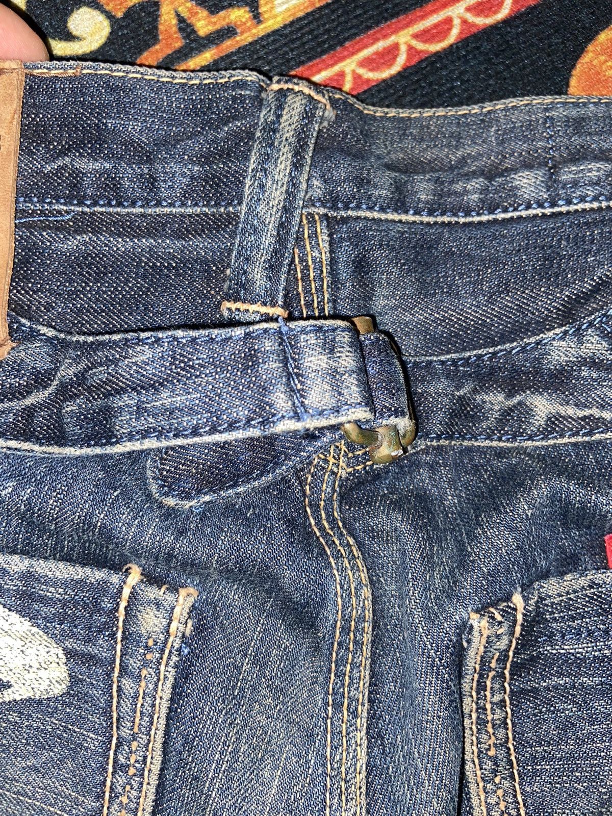 Evisu × Japanese Brand EVISU YAMANE BIG LOGO SPELL OUT DENIM Size US 36 / EU 52 - 12 Thumbnail