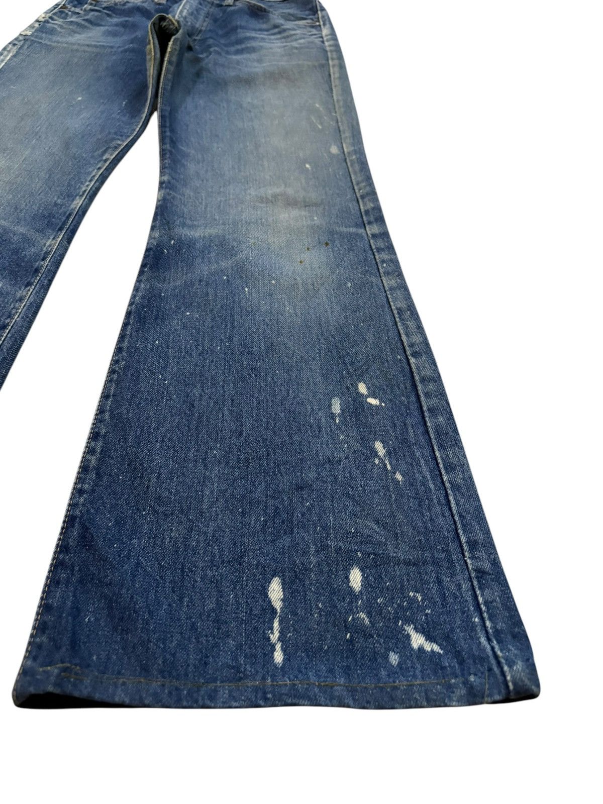 Japanese Brand × Jean Vintage Japanese Brand Mud Wash Painted Flare Jeans Size 27" / US 4 / IT 40 - 7 Thumbnail