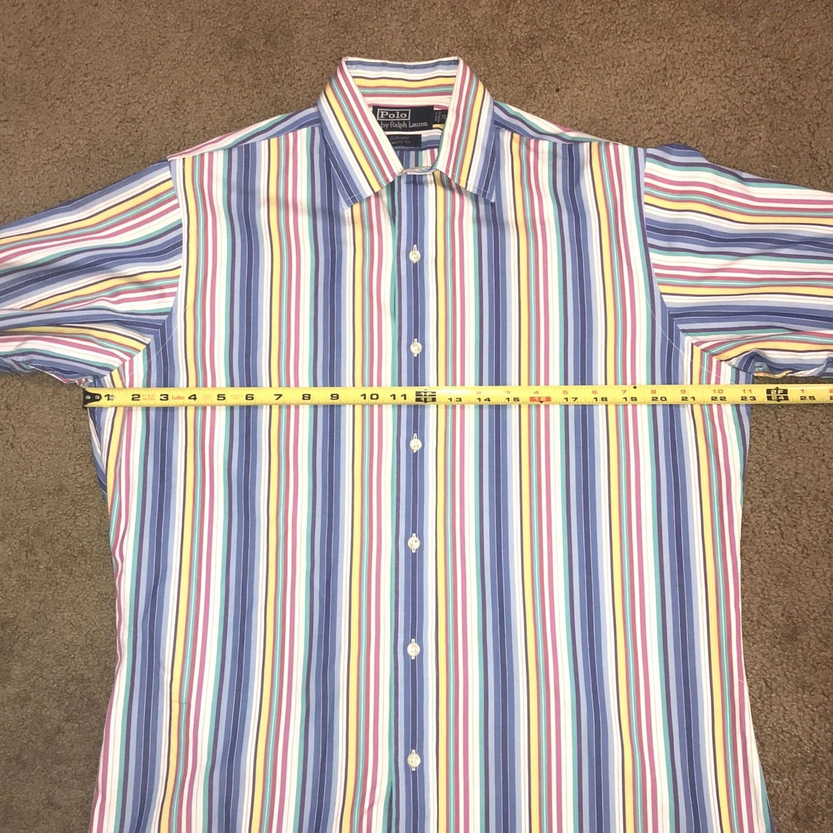Ralph Lauren Polo Ralph Lauren Multi Color Striped Curham Classic Fit Button Up Shirt M Mens Casual Business Formal Size US M / EU 48-50 / 2 - 5 Thumbnail