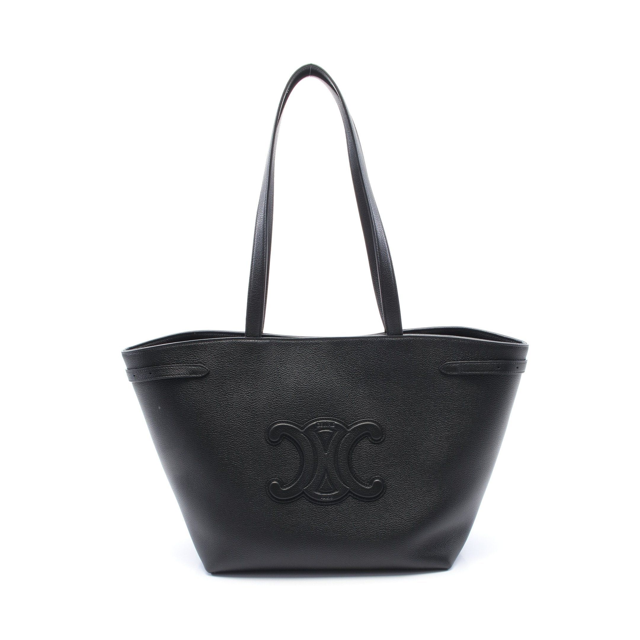 Celine Celine Medium Hippopotamus Anais Cuill Triomphe Shoulder Bag Tote Leather Black Size ONE SIZE - 1 Thumbnail