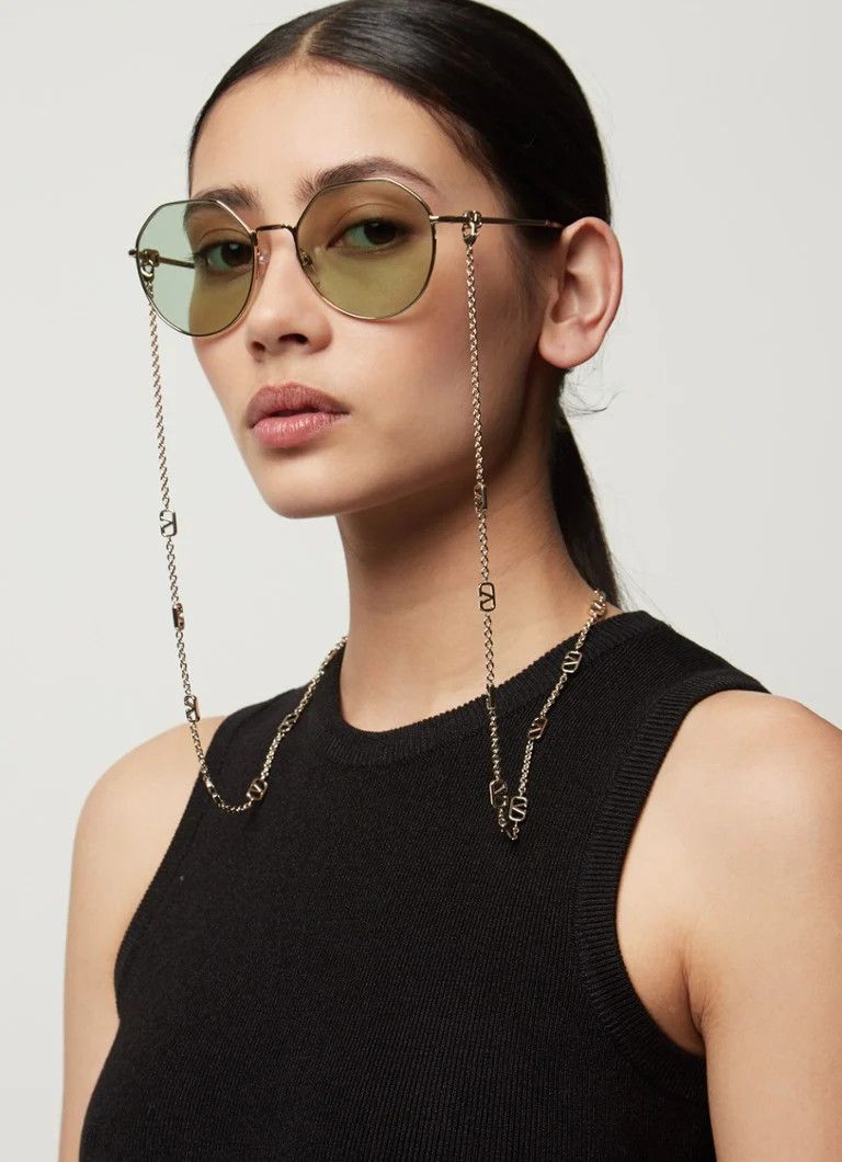 RARE Valentino VA2043 Sunglasses Chain Round Metal