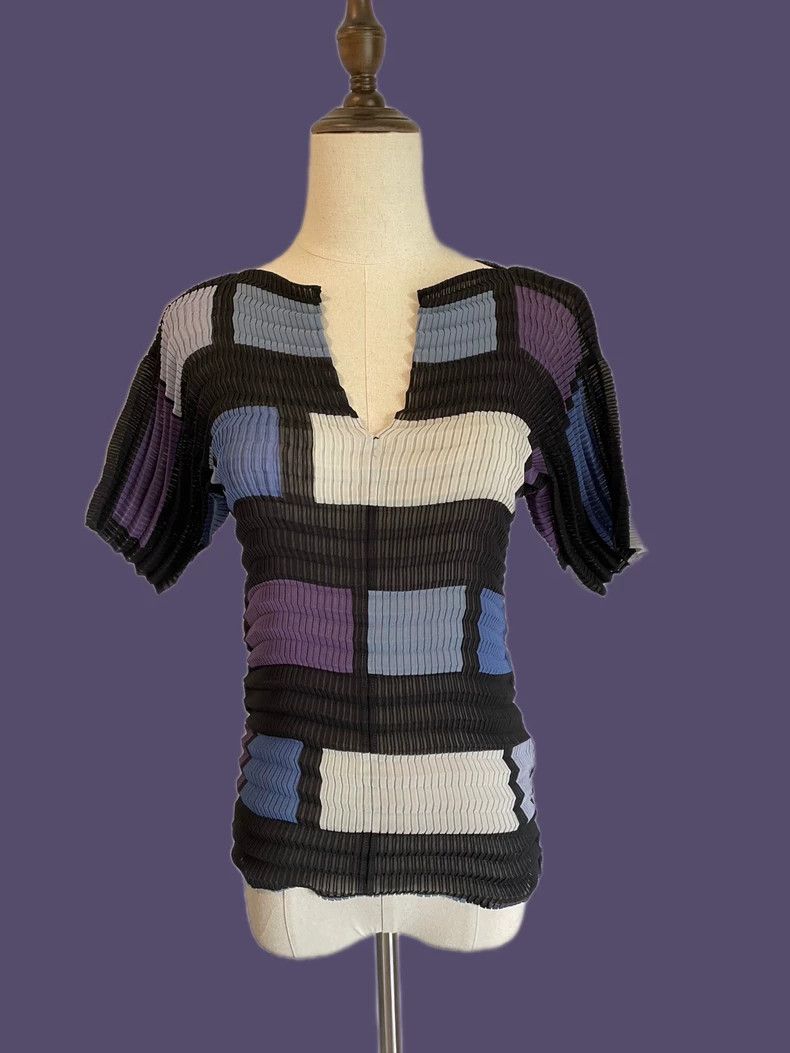 Issey Miyake Issey Miyake Geometric color block top Size M / US 6-8 / IT 42-44 - 3 Thumbnail