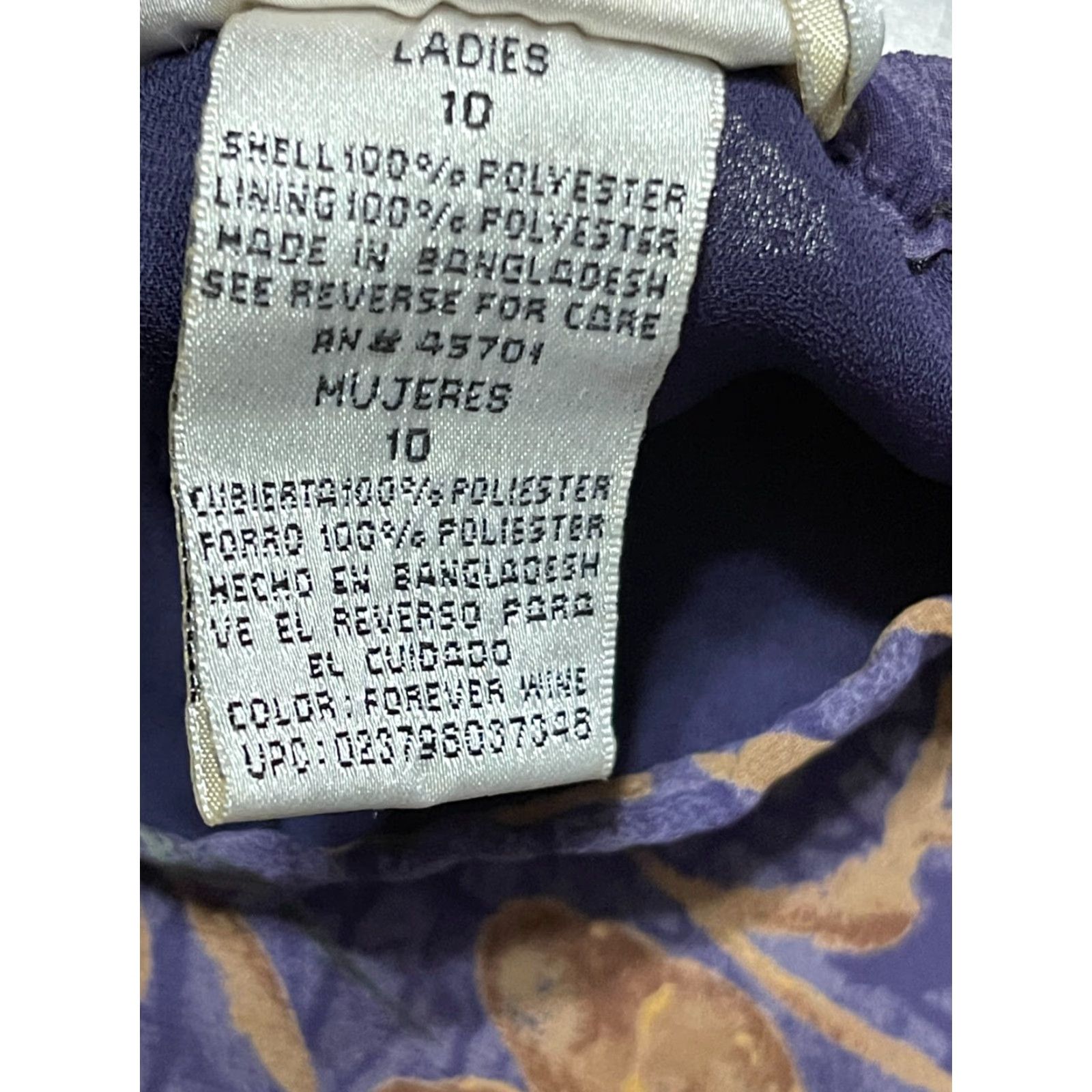 Lee Kathie Lee Skirt, Women's Size 10, Midi, Brown Blue, Zip Side, Side Slit, Floral, Casual, Regular, Ladies, Skirt Size 32" / US 10 / IT 46 - 6 Thumbnail