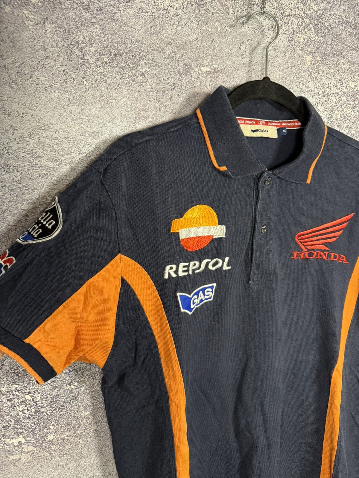 Formula 1 × Honda × Vintage Honda Gas Repsol Racing Team Polos Formula Uno F-1 M sz Size US M / EU 48-50 / 2 - 6 Thumbnail