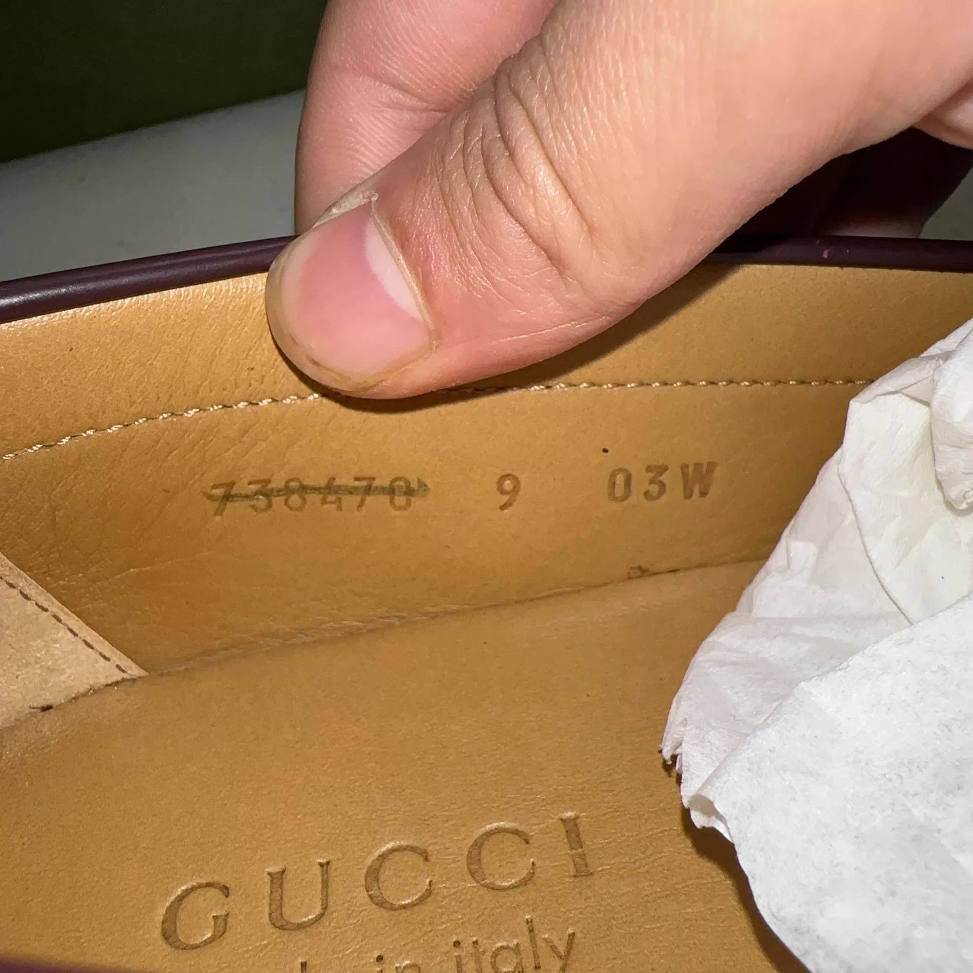 Gucci GUCCI Interlocking Leather Slip-On Sneaker Men's Burgundy 43 Size US 10 / EU 43 - 5 Thumbnail