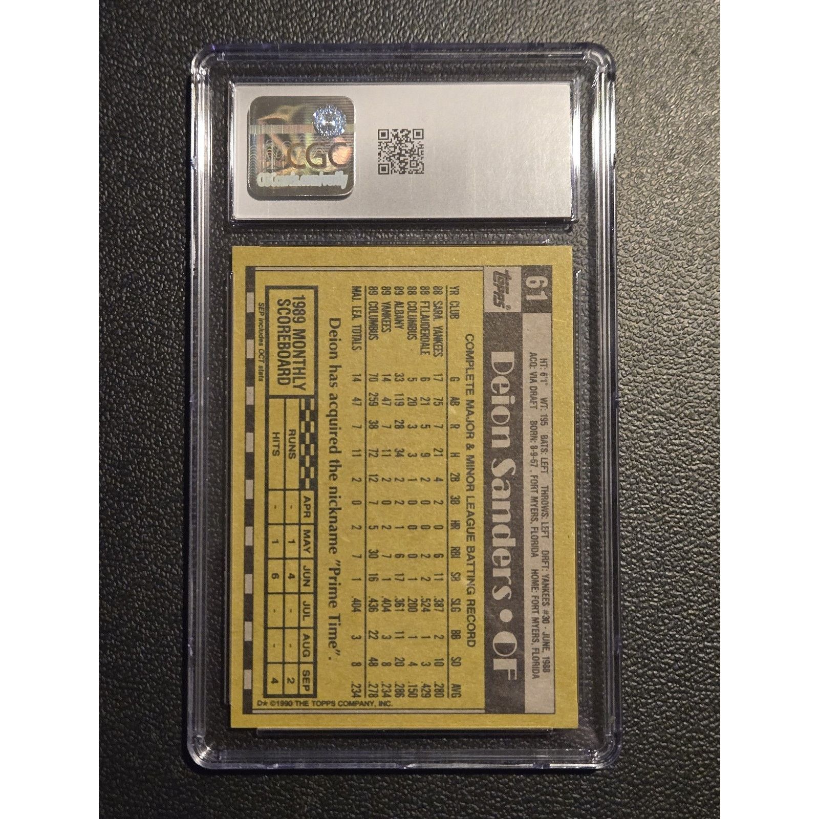 Other 1990 Topps #61 Deion Sanders RC CGC 8 Size ONE SIZE - 2 Thumbnail