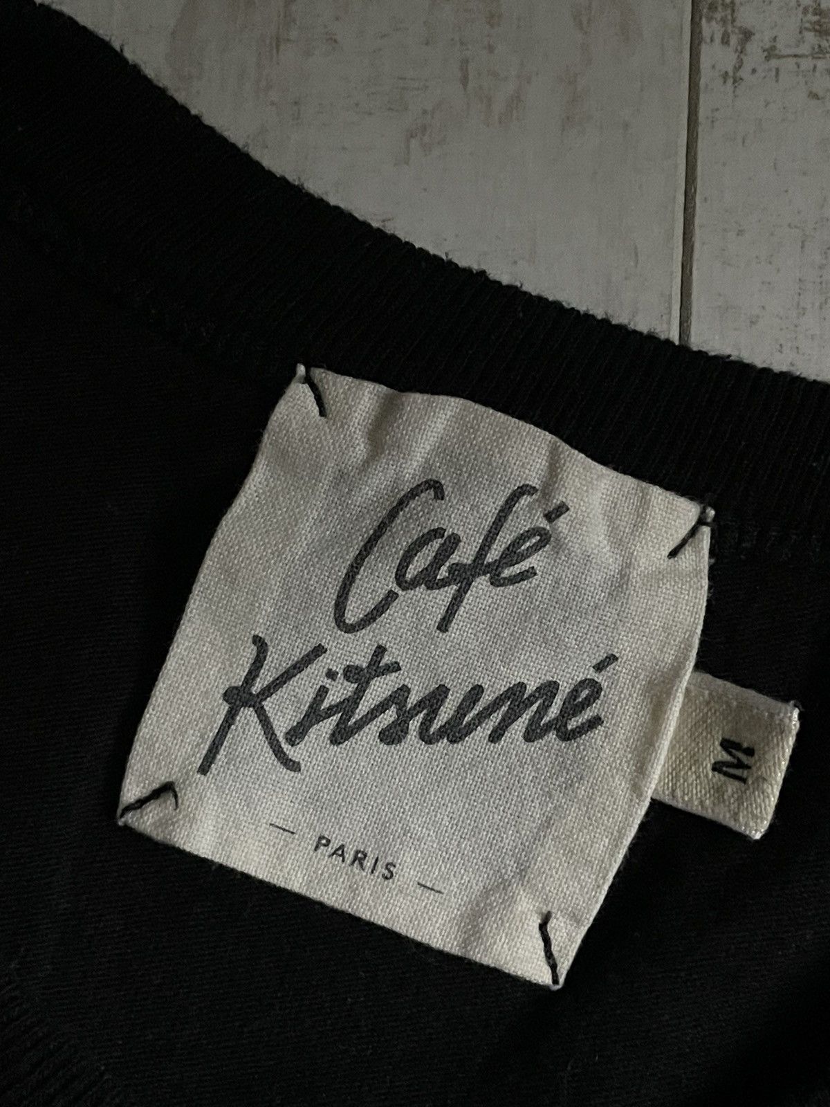 Maison Kitsune Maison Kitsuné Cafe Paris T-Shirt Black Size US M / EU 48-50 / 2 - 5 Thumbnail