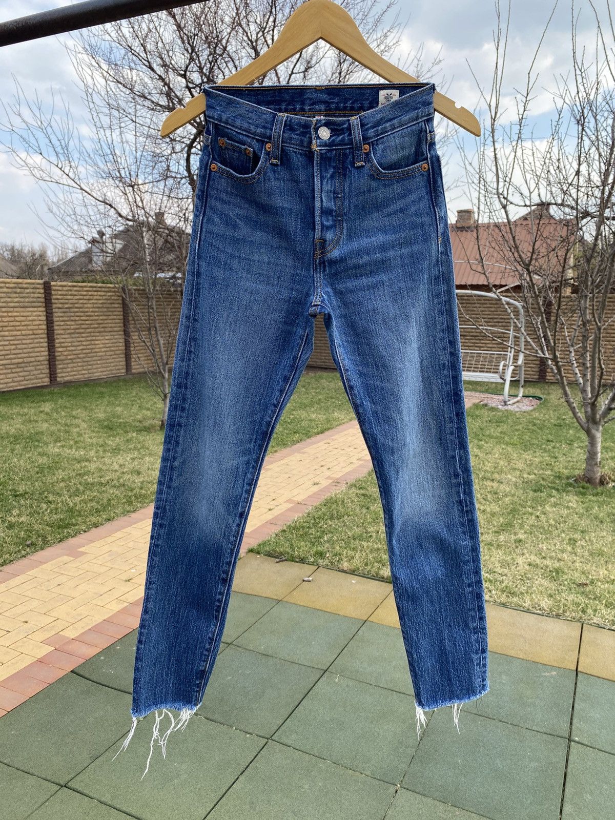Levi's × Vintage Deadstock Levi’s White Oak Cone Denim Jeans Rare W23 XSS-XS Size 23" - 2 Thumbnail