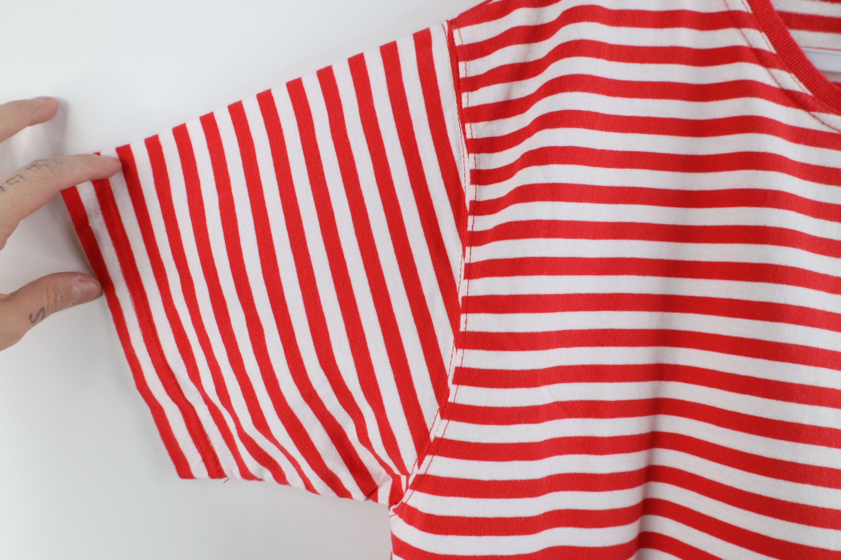 Vintage Vintage 90s Streetwear Cane Striped Short Sleeve T-Shirt USA Size M / US 6-8 / IT 42-44 - 5 Thumbnail