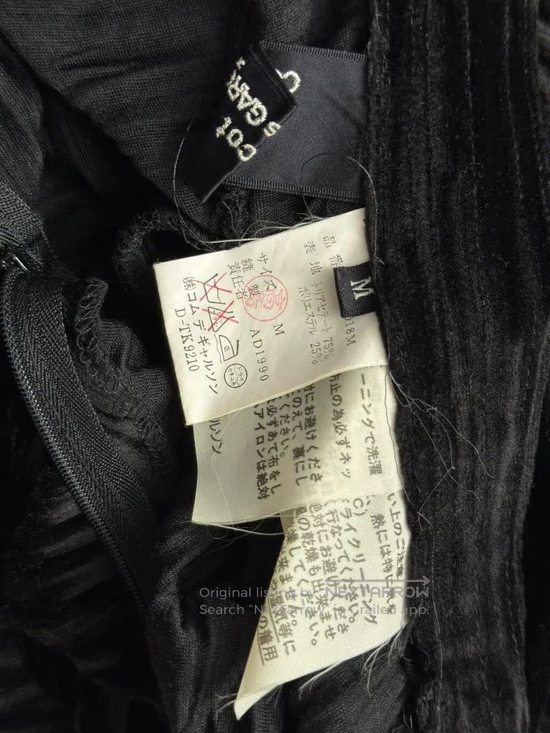Comme des Garcons Comme Des Garcons size M Black striped velvet skirt Size 23" - 9 Thumbnail