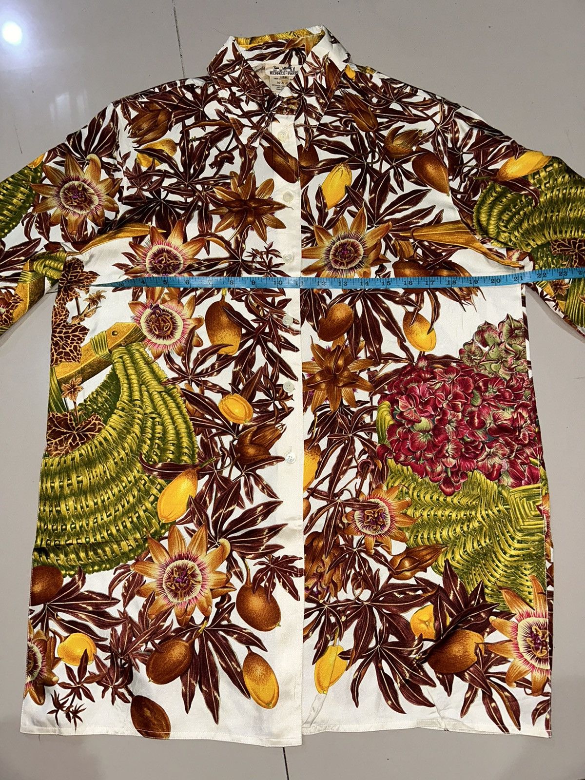 Hermes Hermes "Passiflores" Silk Blouse Size S / US 4 / IT 40 - 13 Thumbnail