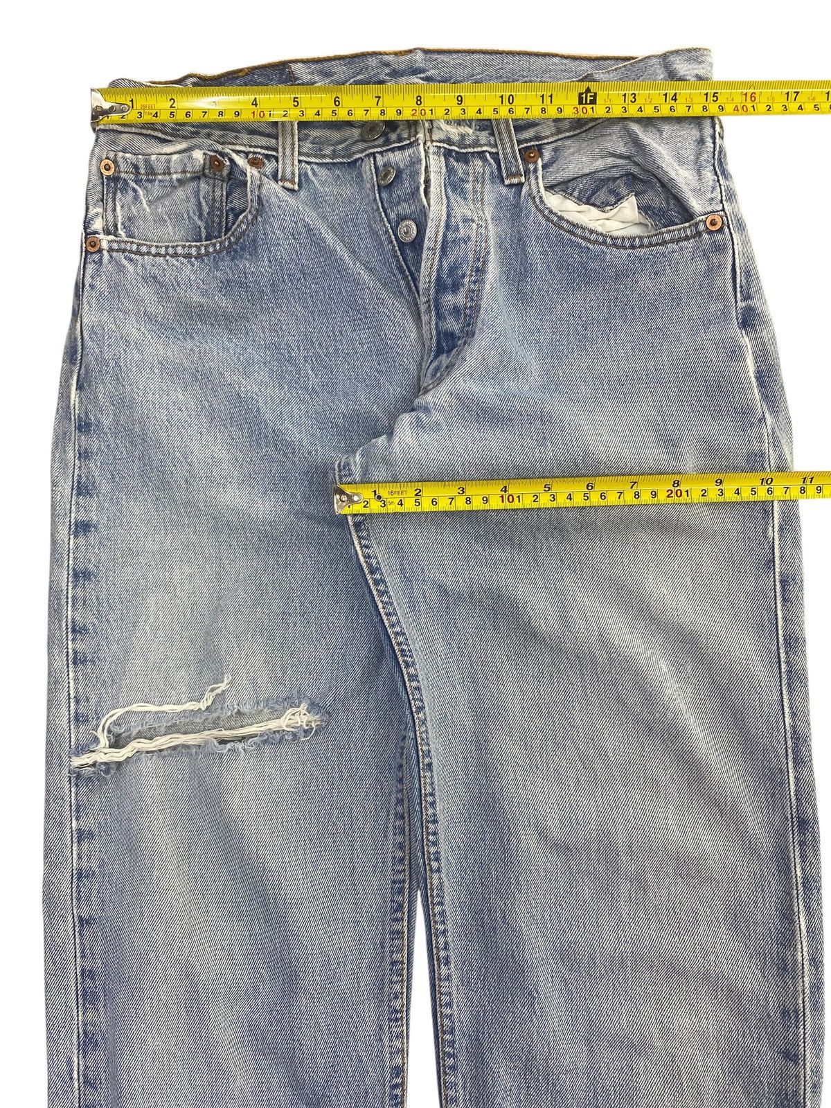 Levi's Vintage Levi’s 501 Acid Light Wash Style Straight Cut Jeans Size US 30 / EU 46 - 5 Thumbnail
