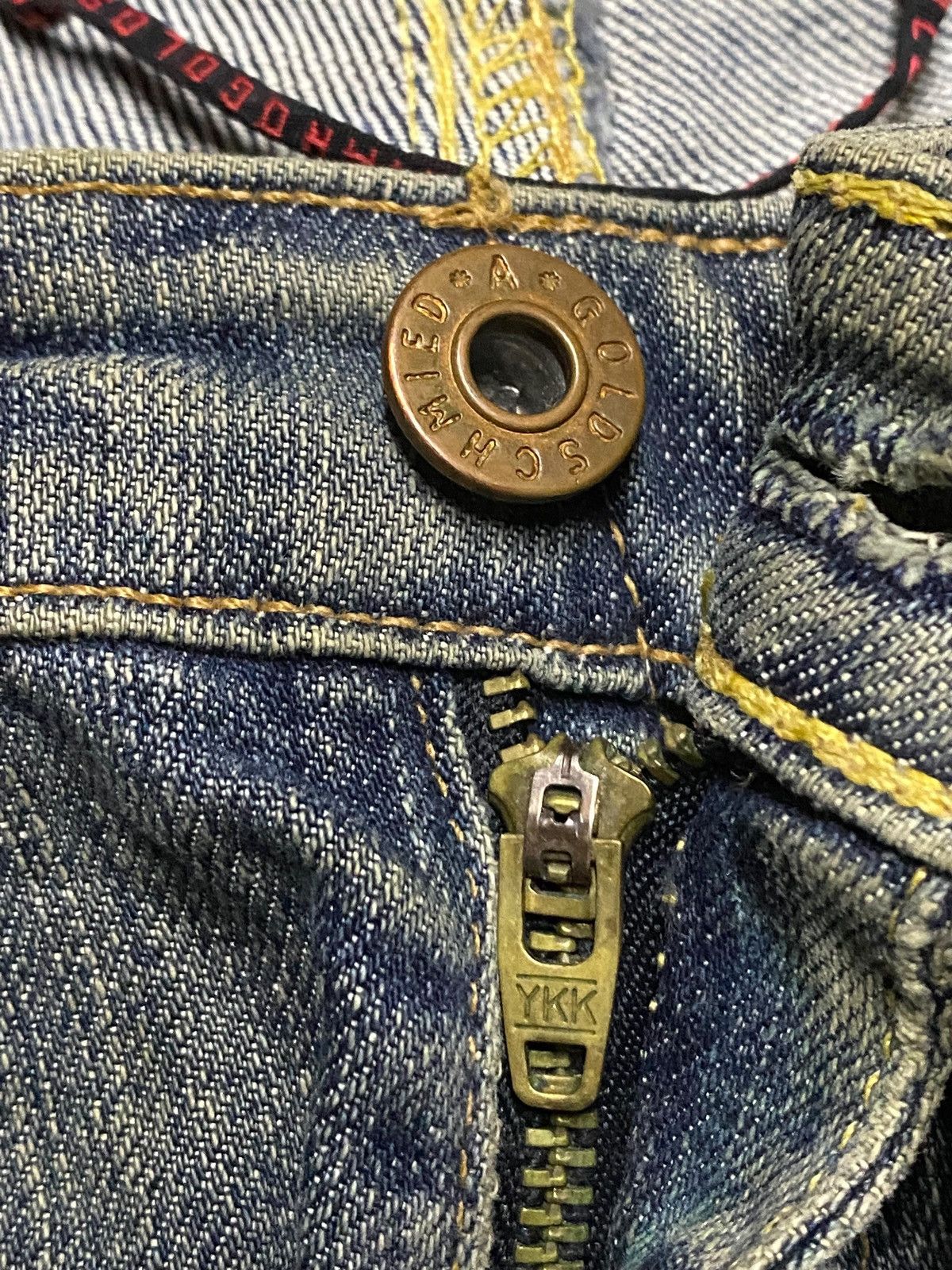 If Six Was Nine Rare Vintage Adriano Goldschmied Distressed Flare Jeans Size US 32 / EU 48 - 9 Thumbnail