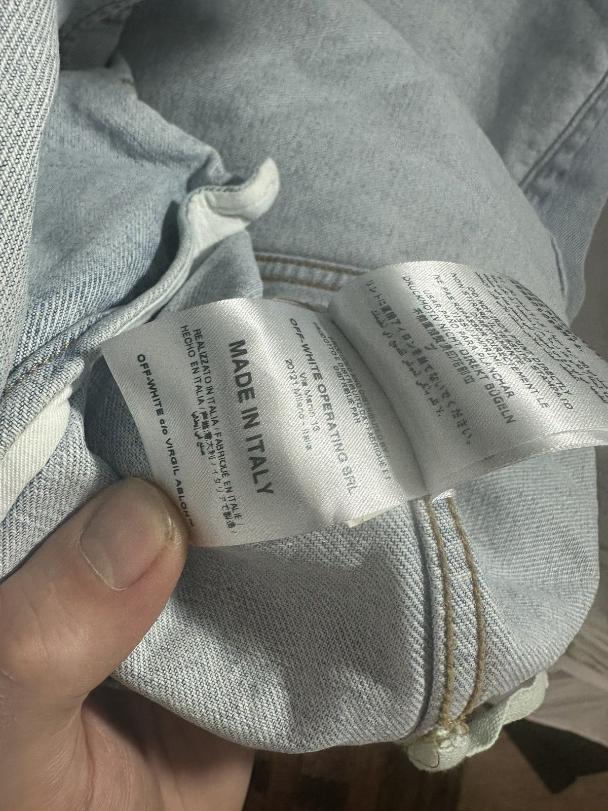 Off-White OFF WHITE STRIPE DENIM JACKET Size US L / EU 52-54 / 3 - 14 Thumbnail