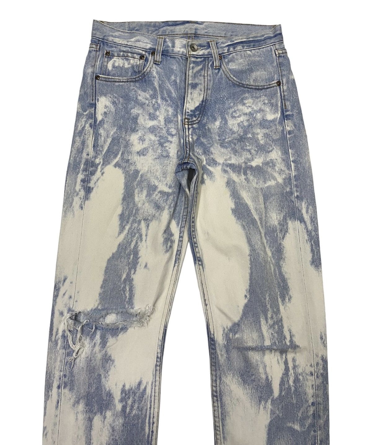 If Six Was Nine BLEACHED JEANASIS DISTRESSED DENIM JEANS Size US 30 / EU 46 - 3 Thumbnail