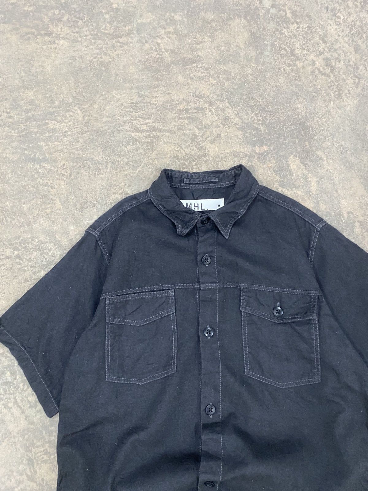 Margaret Howell MHL WORK SHIRT BLACK Size US M / EU 48-50 / 2 - 5 Thumbnail