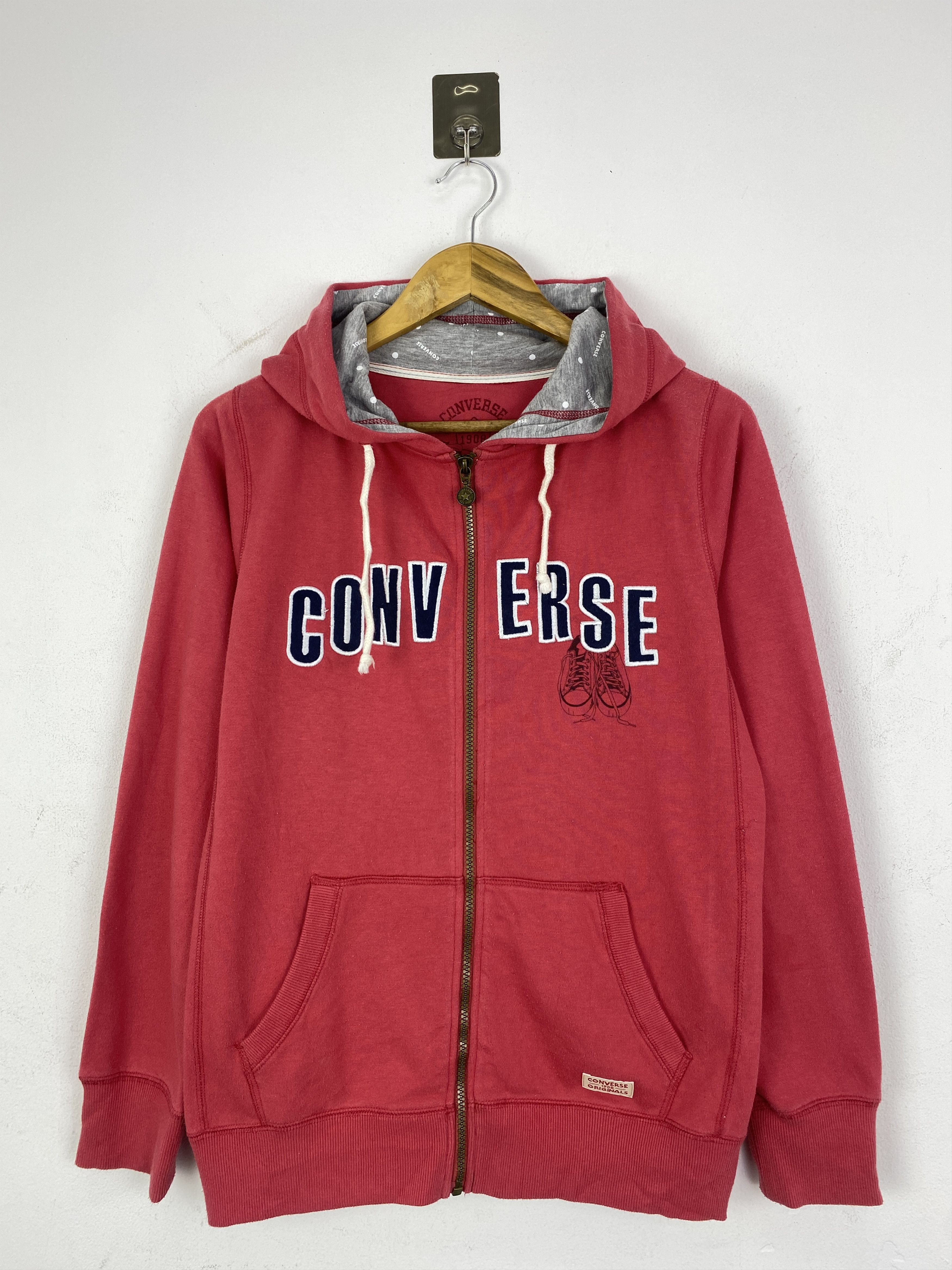 Converse Vintage Converse Wording Zipper Up Hoodie SH0240 Size US L / EU 52-54 / 3 - 1 Thumbnail