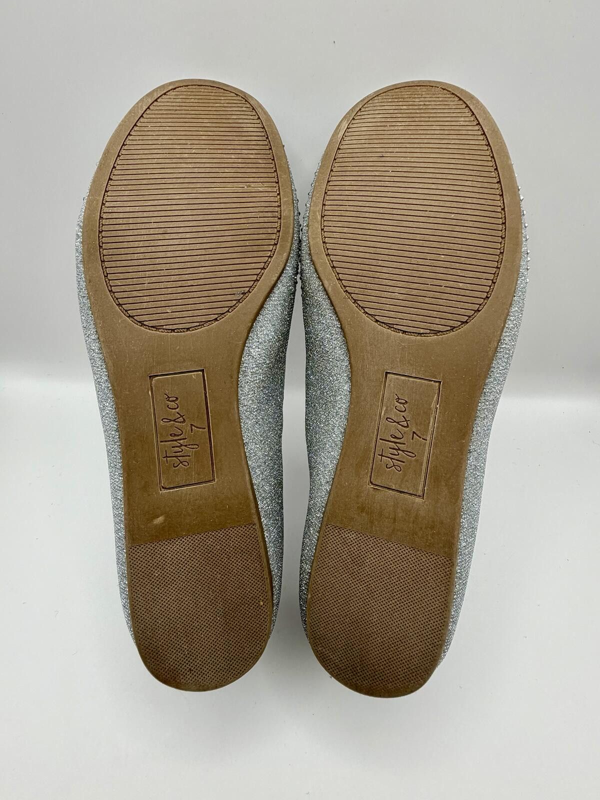 Style & Co Style & Co. Angelynn Silver Rhinestone Ballet Flats – Size 7 Size US 7 / IT 37 - 9 Thumbnail
