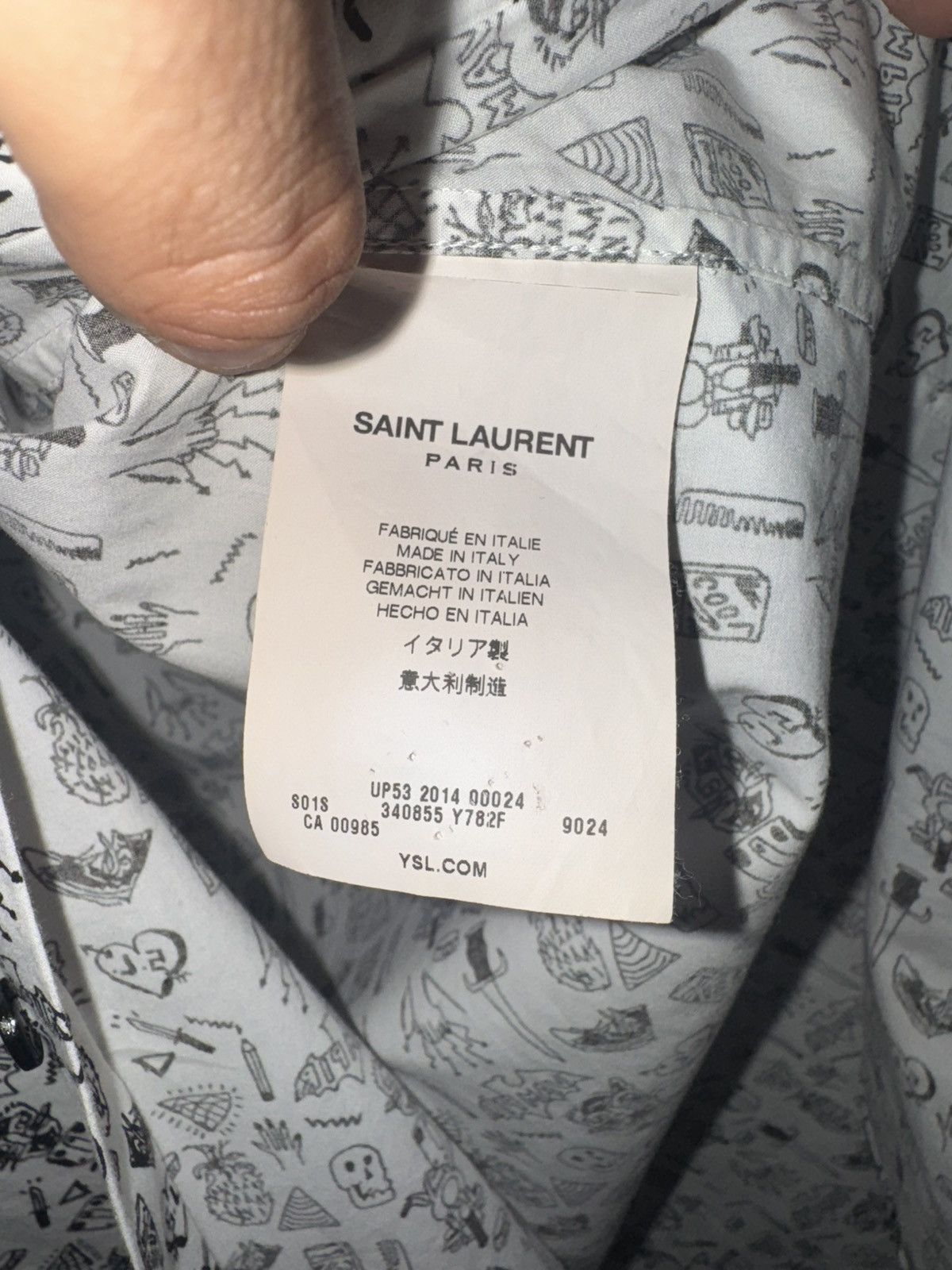 Yves Saint Laurent Saint Laurent Paris Hunx notebook shirt Size US M / EU 48-50 / 2 - 5 Thumbnail