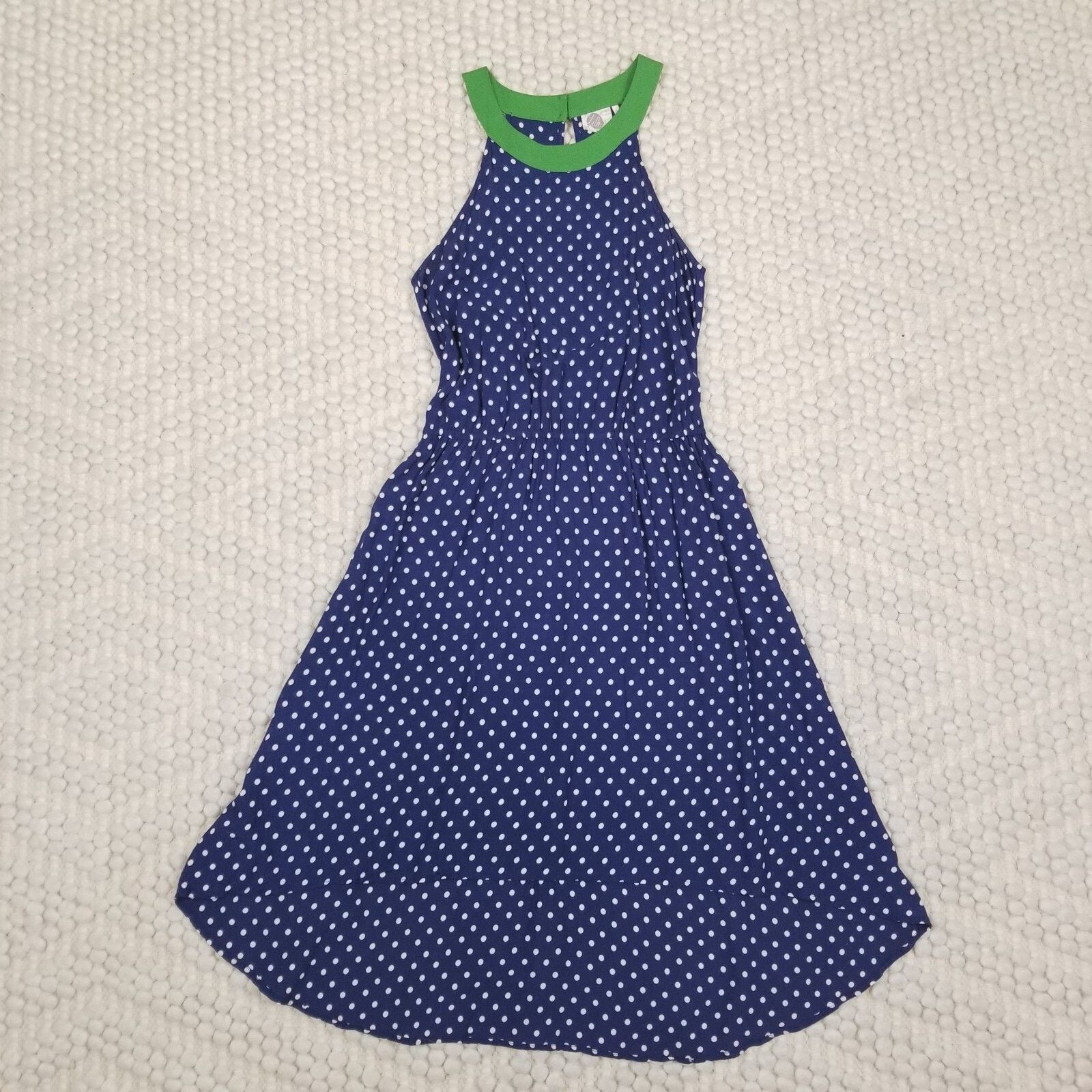Anthropologie Anthropologie Lilka Polka Dot Dress Navy Blue Small Size S / US 4 / IT 40 - 7 Thumbnail