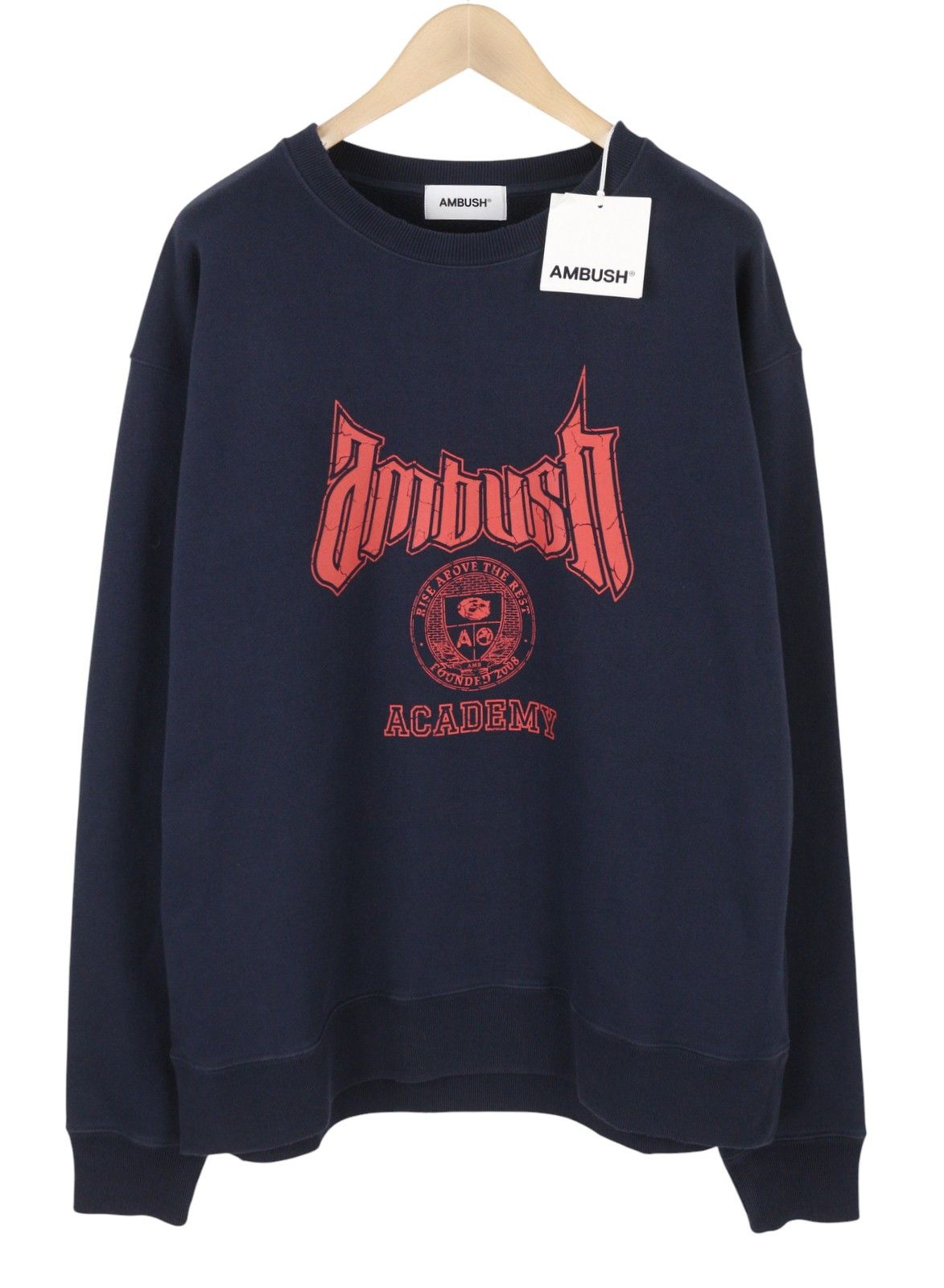 Ambush Design ACADEMY CREWNECK NAVY XL Logo Pullover RRP532 87761 Size US XL / EU 56 / 4 - 1 Thumbnail