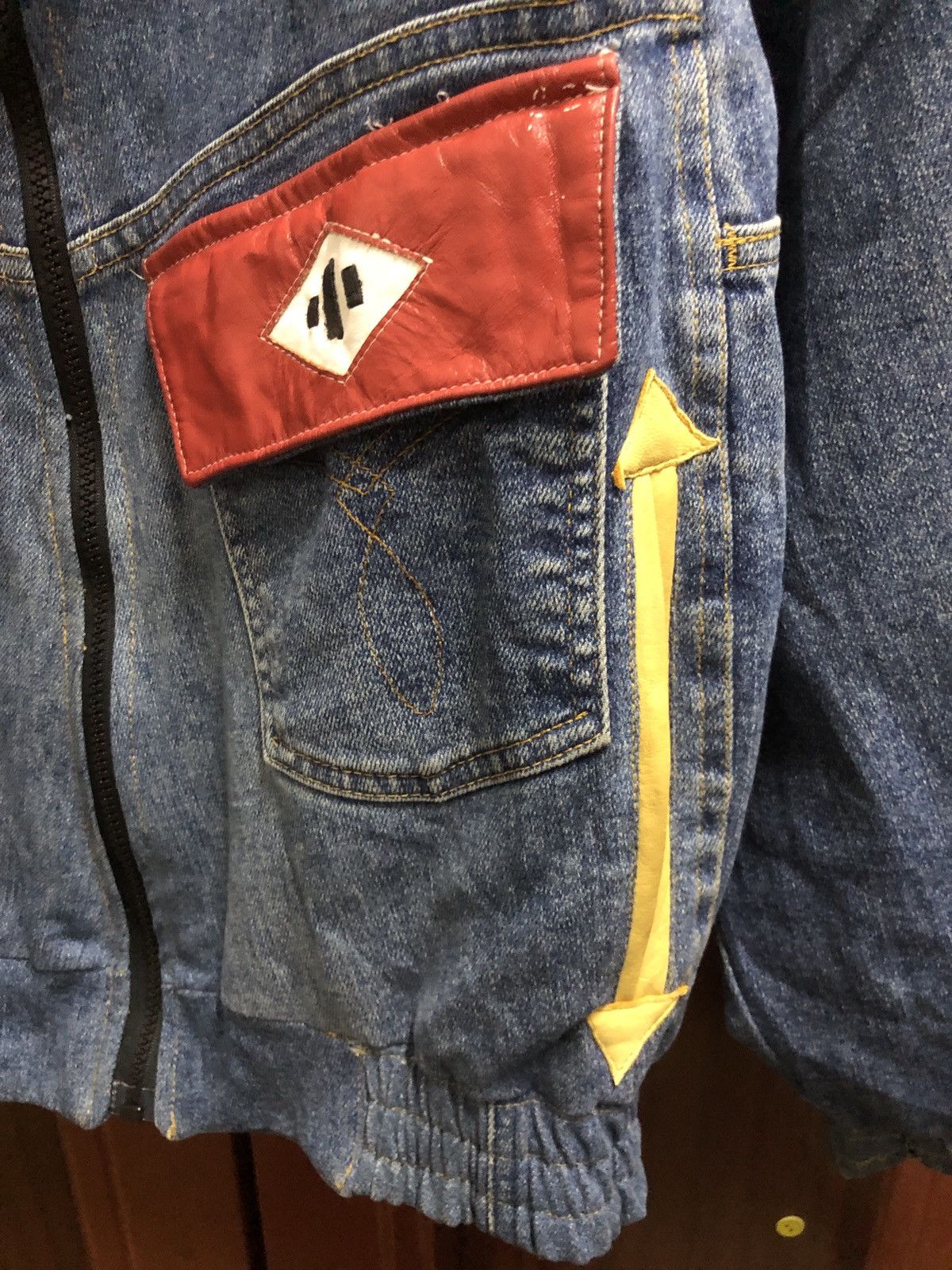 Native Vintage Vukani Native Navajo Denim Leather Jacket Size US L / EU 52-54 / 3 - 7 Thumbnail