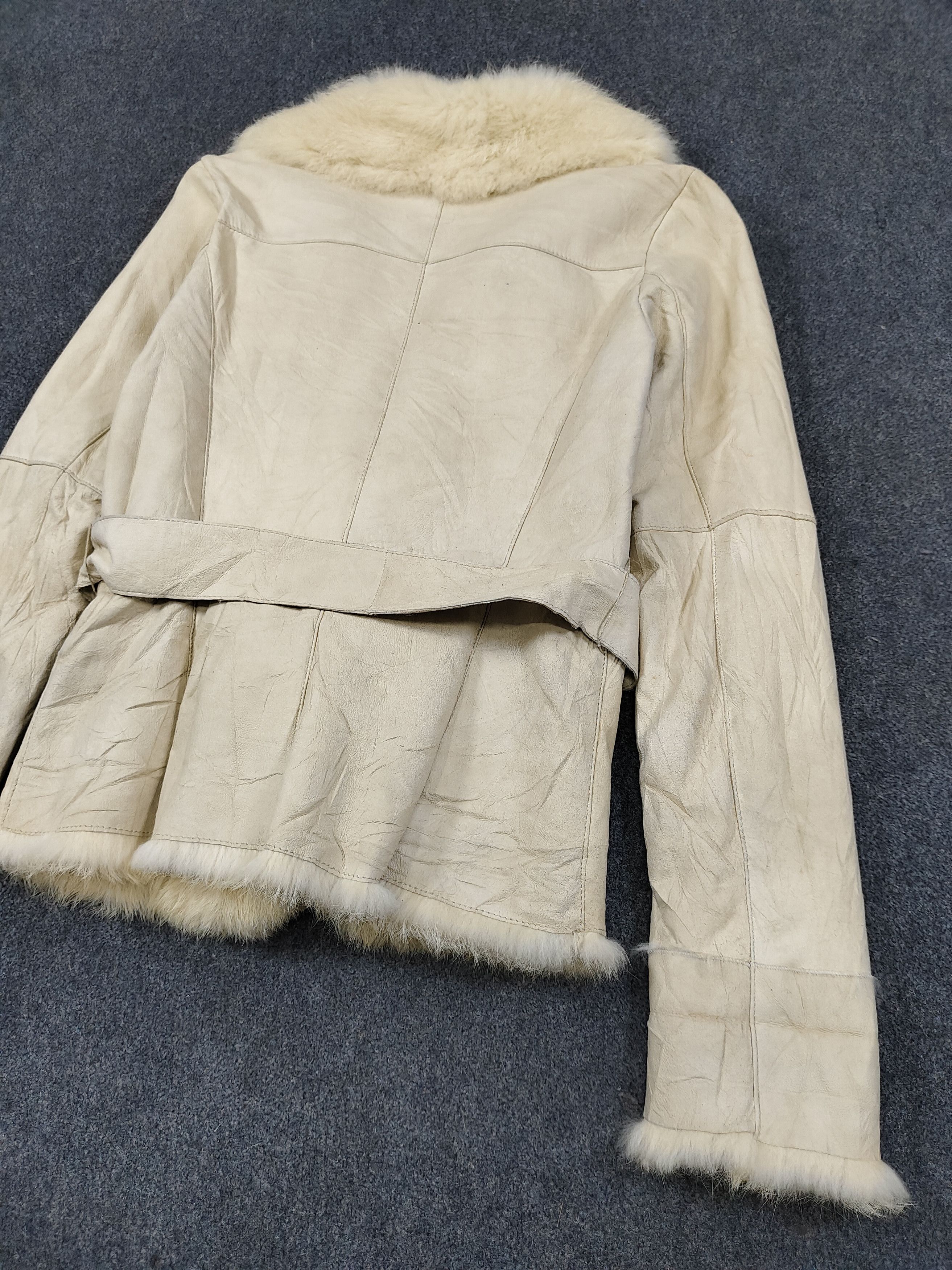 Japanese Brand 2000s Au Petit Matin🇯🇵 Boutique Belted Rabbit Fur Leather Size M / US 6-8 / IT 42-44 - 7 Thumbnail