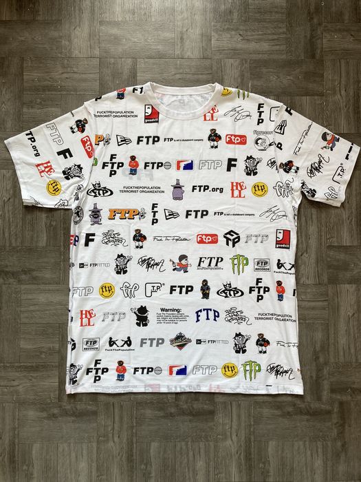 Fuck The Population FTP 13 Year Anniversary Tee White Size XL