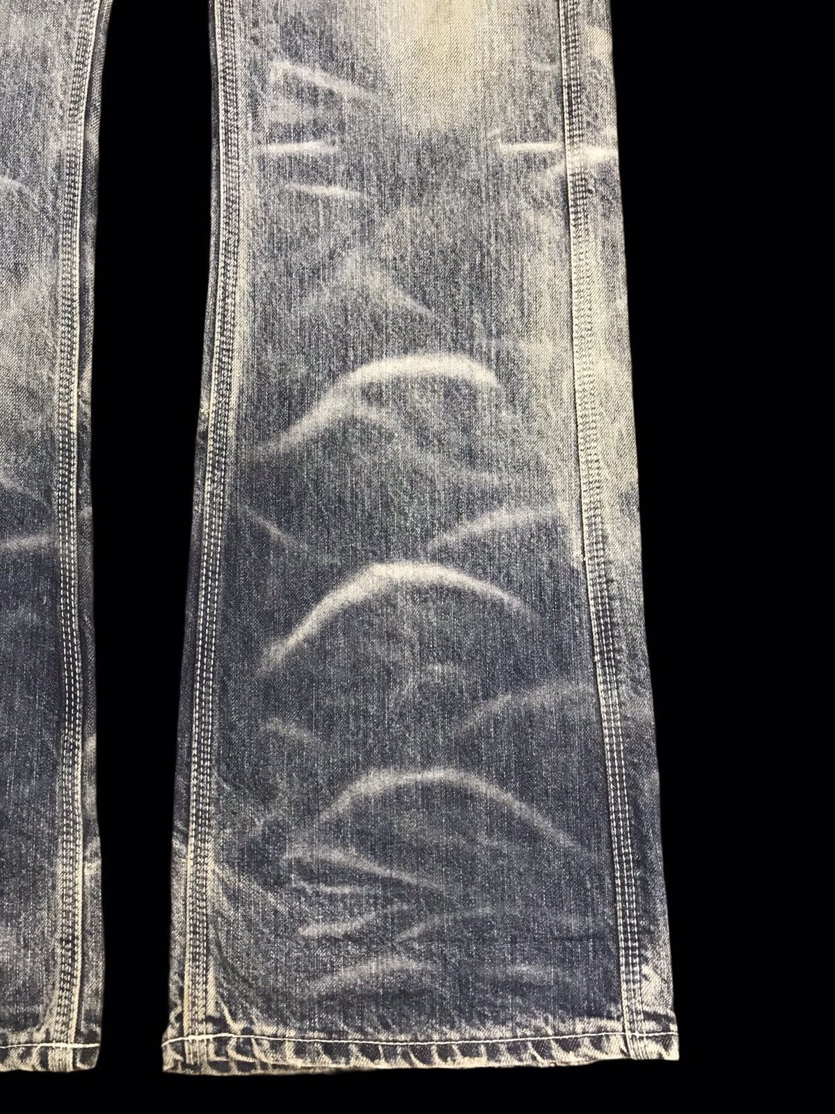Japanese Brand 💥FLARE💥VINTAGE BLUE WAY SICK FADES FLARE DENIM F315 Size US 35 - 7 Thumbnail