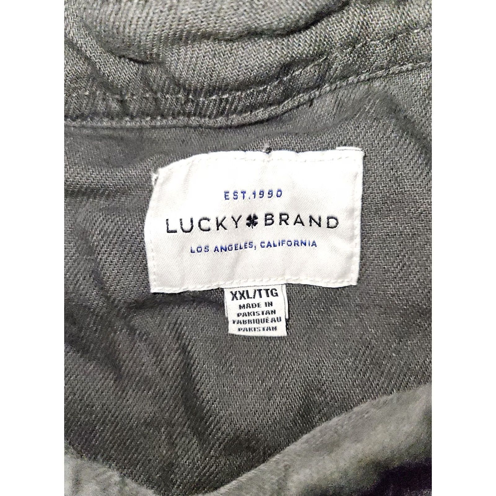 Lucky Brand Lucky Brand Shirt Mens 2XL Gray Button Down Long Sleeve Double Pocket Casual Shirt-2XL Mens Gray Button-Down Collared Cotton Workwear Size US XXL / EU 58 / 5 - 2 Thumbnail
