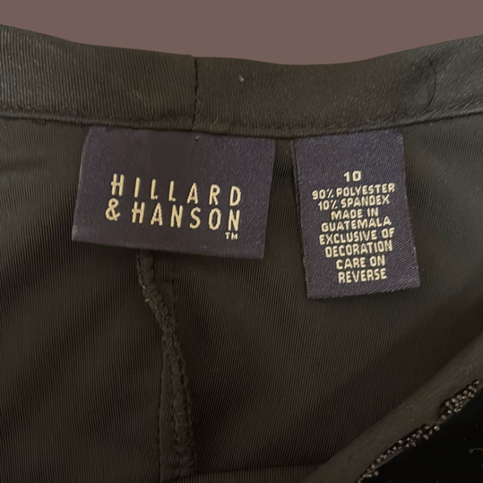 Vintage VTG Sueded Tank Dress | Hillard & Hanson Black Beaded | Y2K Size M / US 6-8 / IT 42-44 - 4 Thumbnail