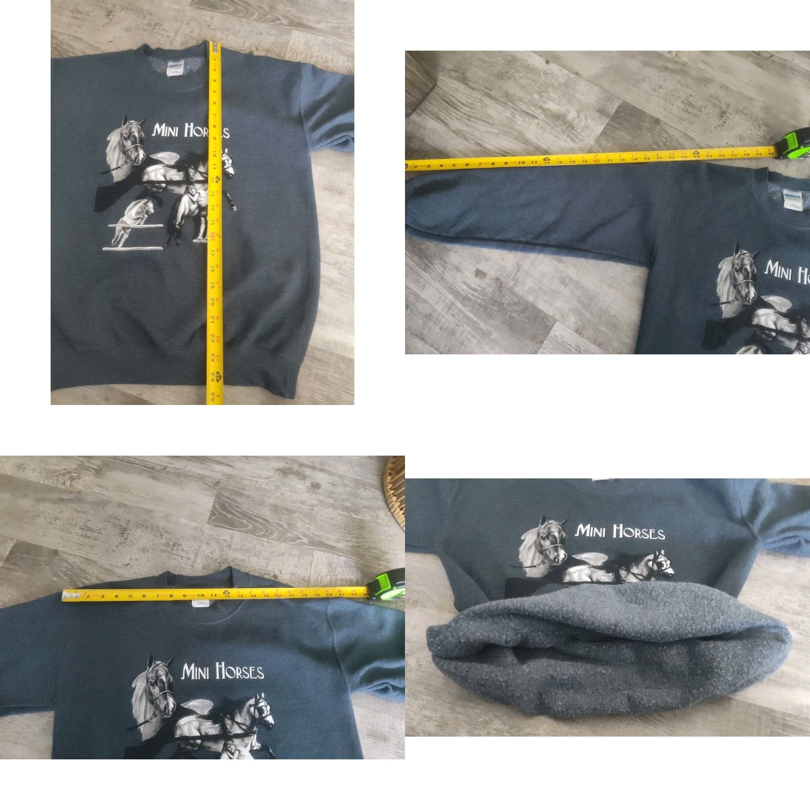 Gildan Gildan Mini Horses Crewneck Fleece Sweatshirt Graphic Size Small EUC Size S / US 4 / IT 40 - 8 Thumbnail