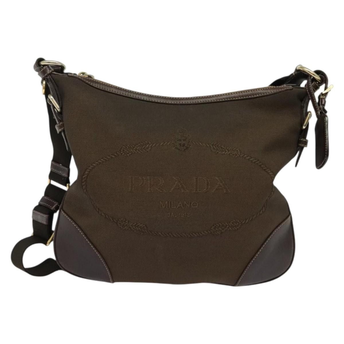 Prada PRADA Shoulder Bag Canvas Brown Gold Size ONE SIZE - 2 Thumbnail