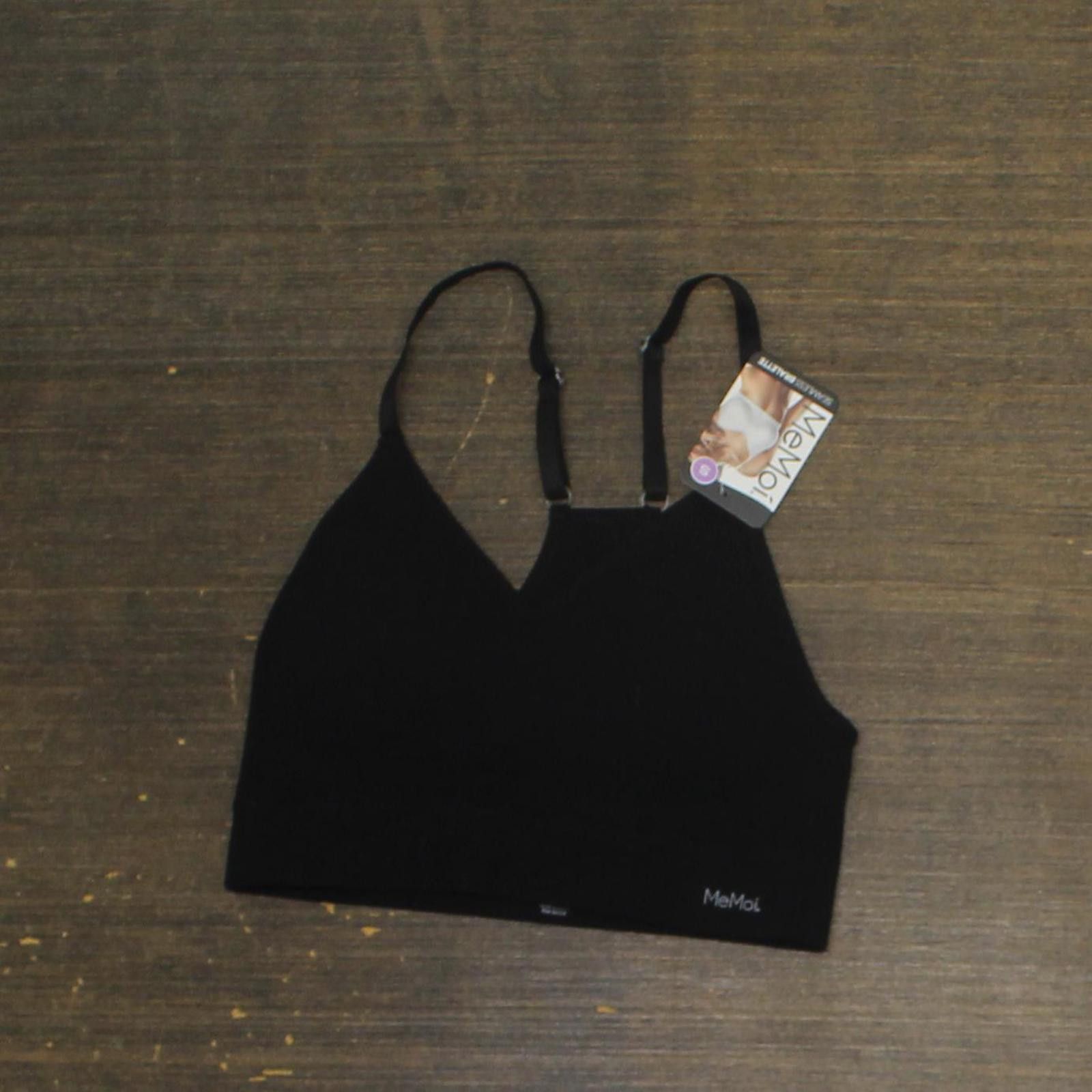 Other Memoi Womens Padded Seamless Bralette Ribbed Black S Size ONE SIZE - 1 Thumbnail