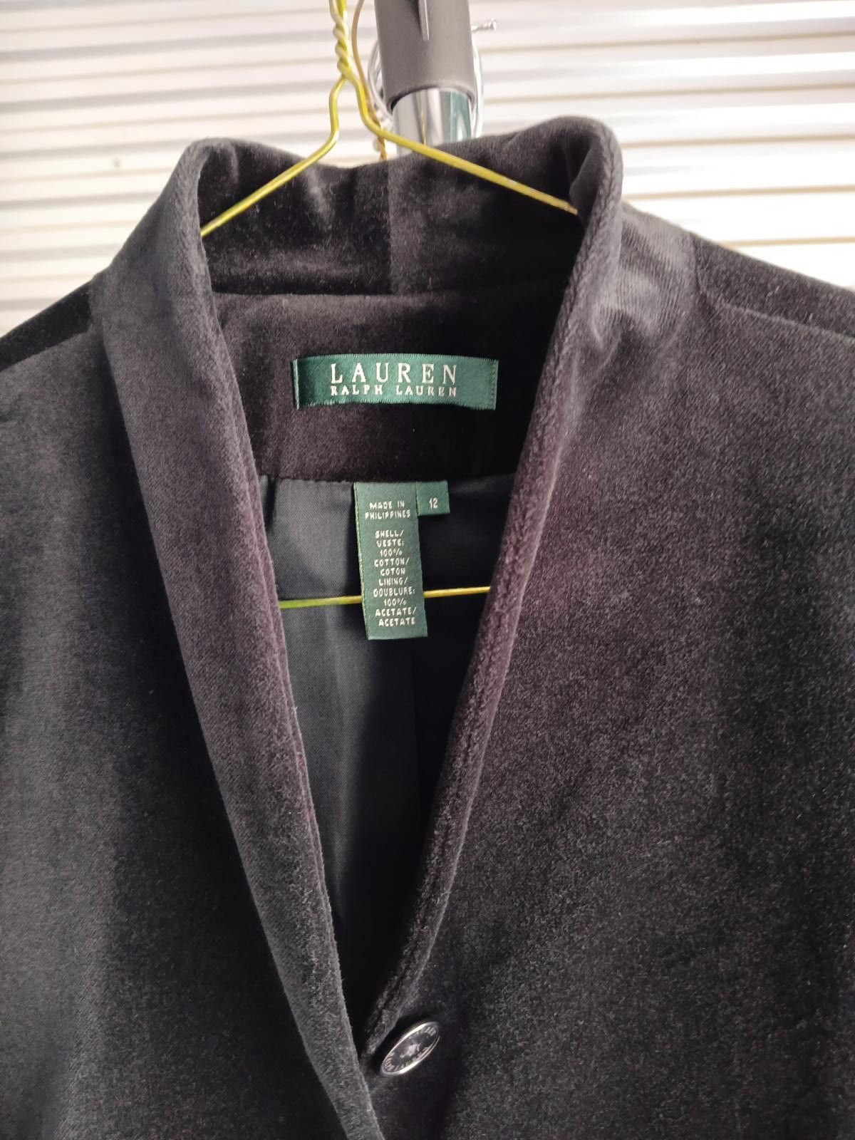 Lauren Ralph Lauren Lauren Ralph Lauren Black Velvet Blazer Size XL / US 12-14 / IT 48-50 - 4 Thumbnail