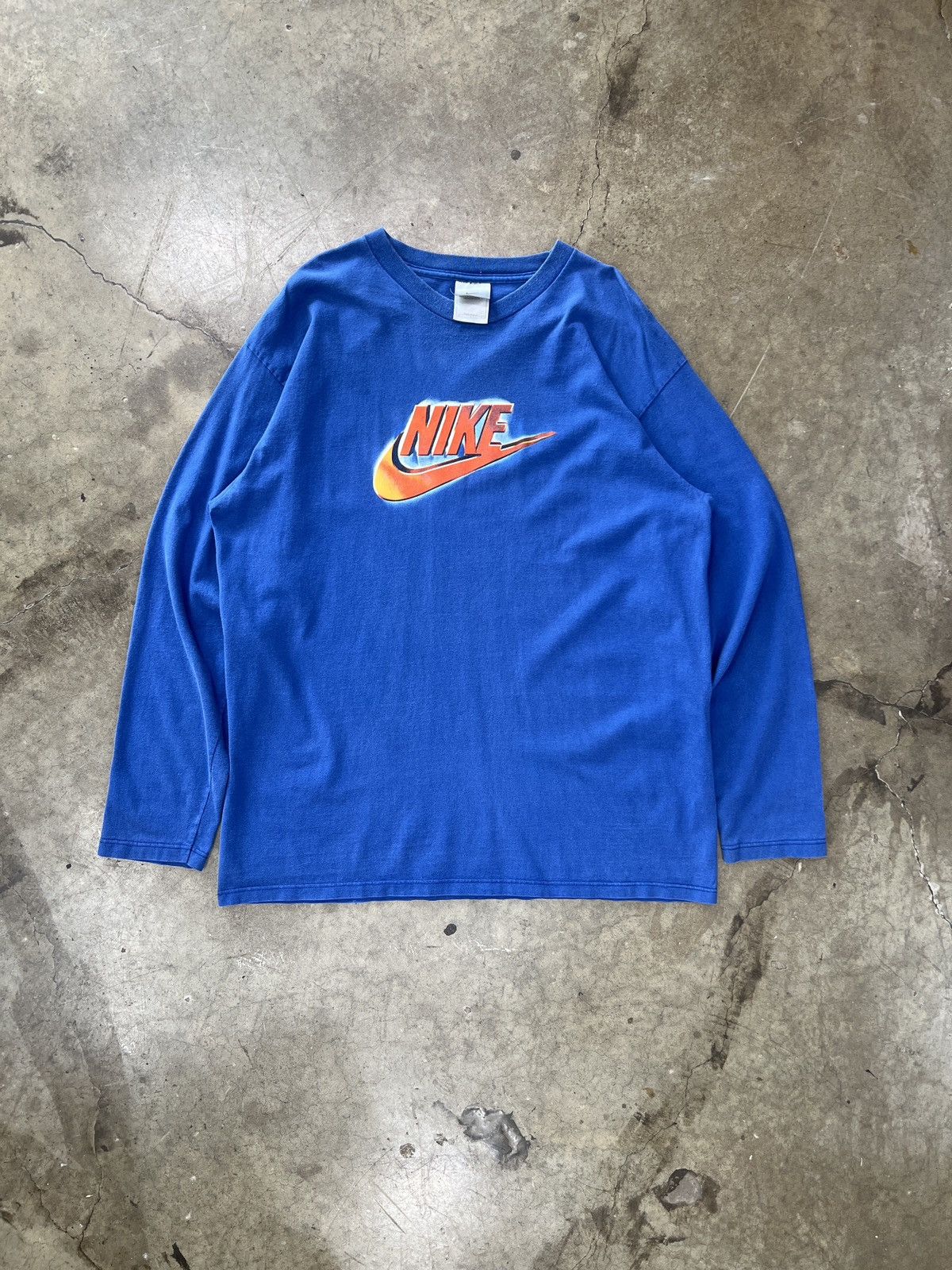 Nike Vintage Y2k Silver Tag Nike LS Tee Large Size US L / EU 52-54 / 3 - 2 Thumbnail