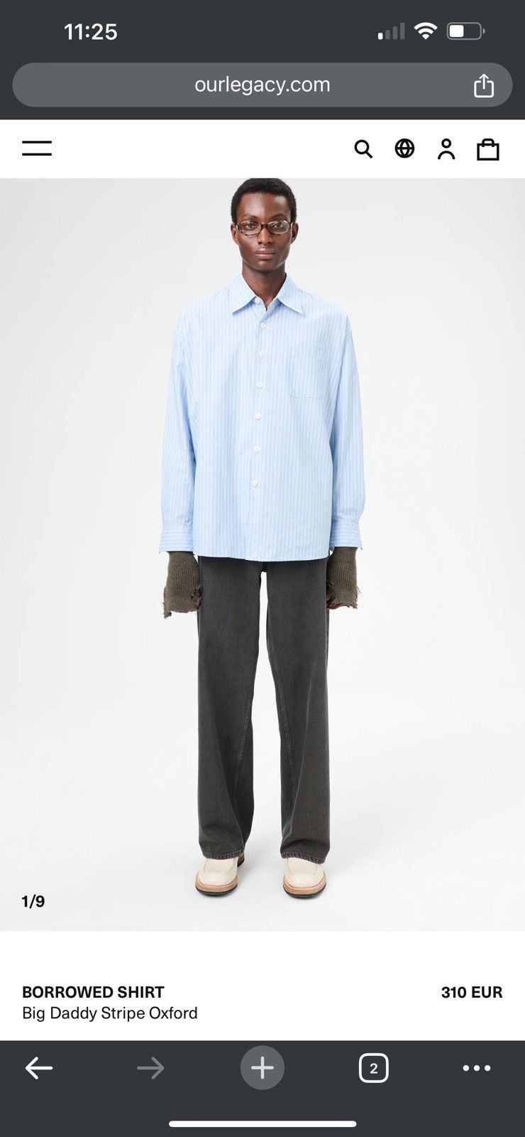 Our Legacy Our Legacy Big Daddy Stripe Oxford Borrowed Shirt