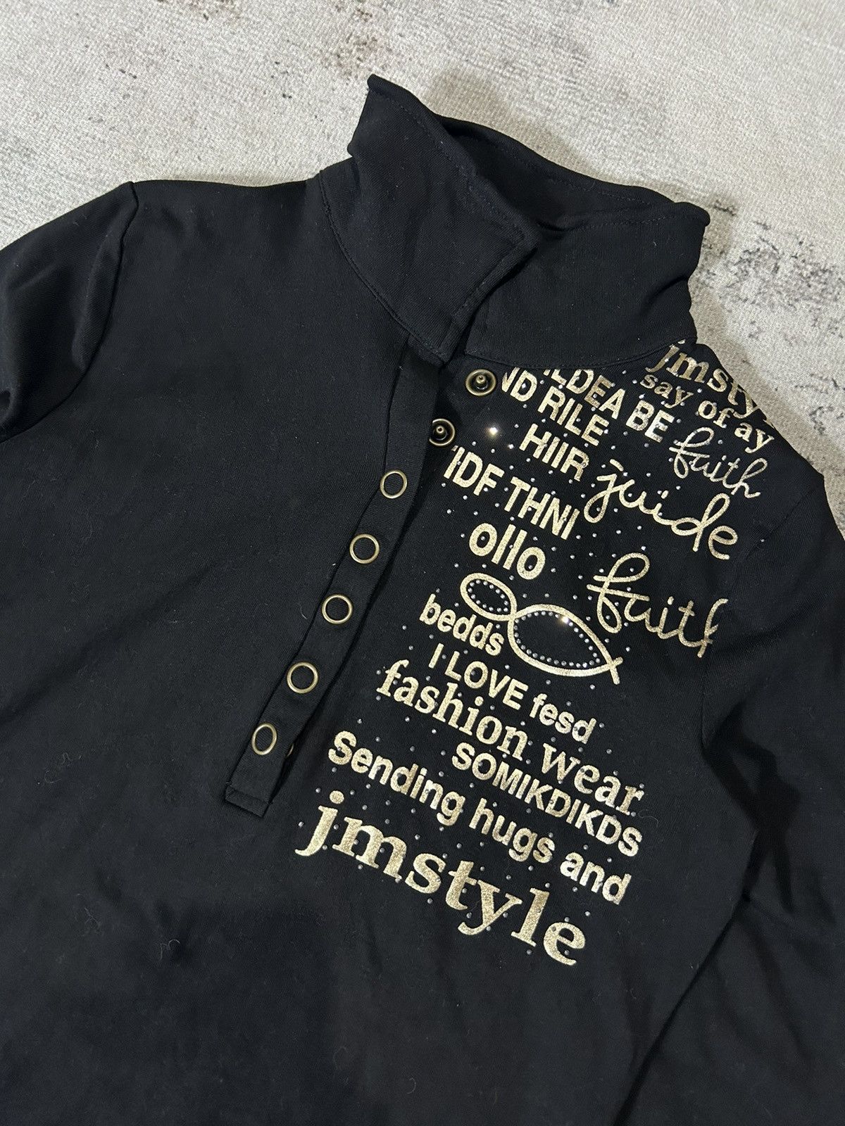 Beauty Beast Japanese Gothic Poem Glitter Longsleeve Jm Style Size US M / EU 48-50 / 2 - 4 Thumbnail