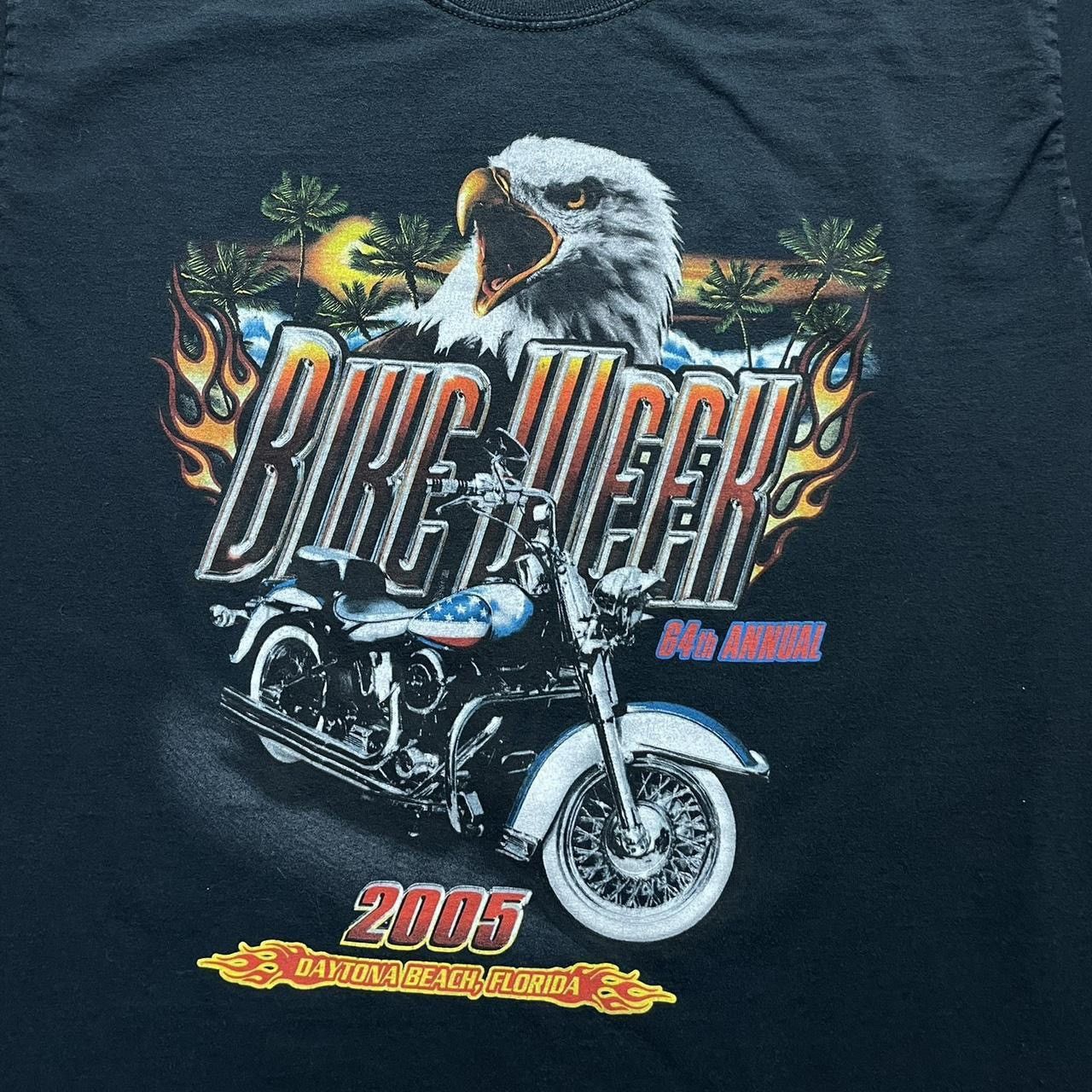 Vintage Bike Week 2005 Mens Large Double Sided Eagle Sunset Black Size US L / EU 52-54 / 3 - 2 Thumbnail
