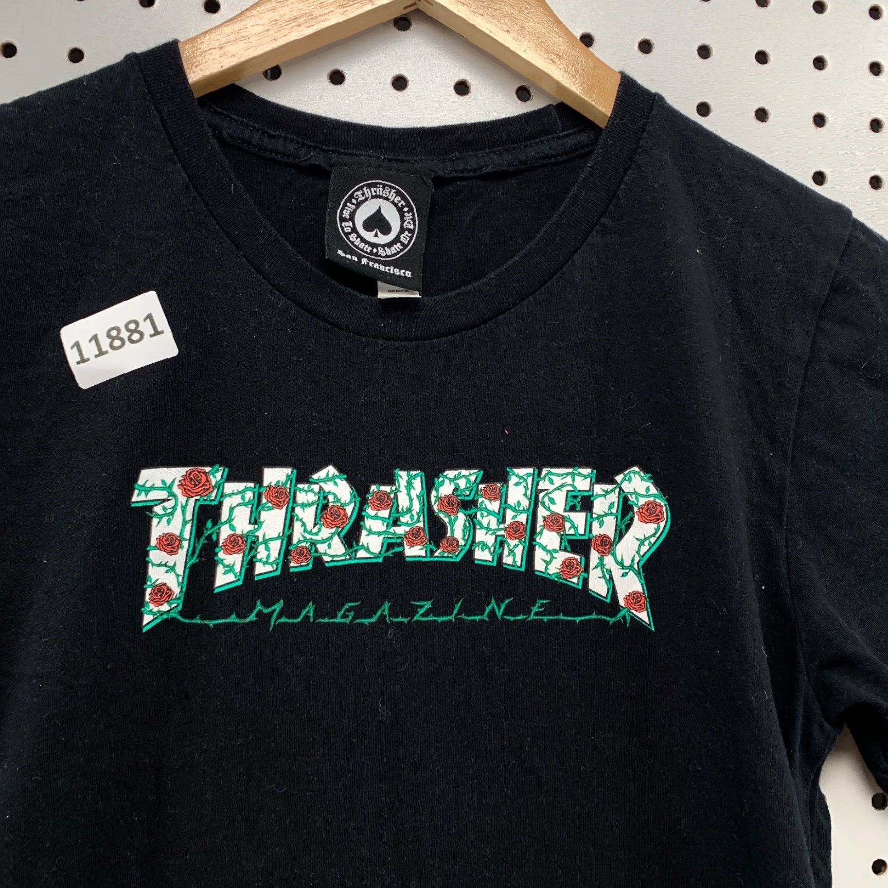 Thrasher Thrasher Shirt Small Adult Black Roses Green Graphic Short Sleeve Sz S Size US S / EU 44-46 / 1 - 4 Thumbnail
