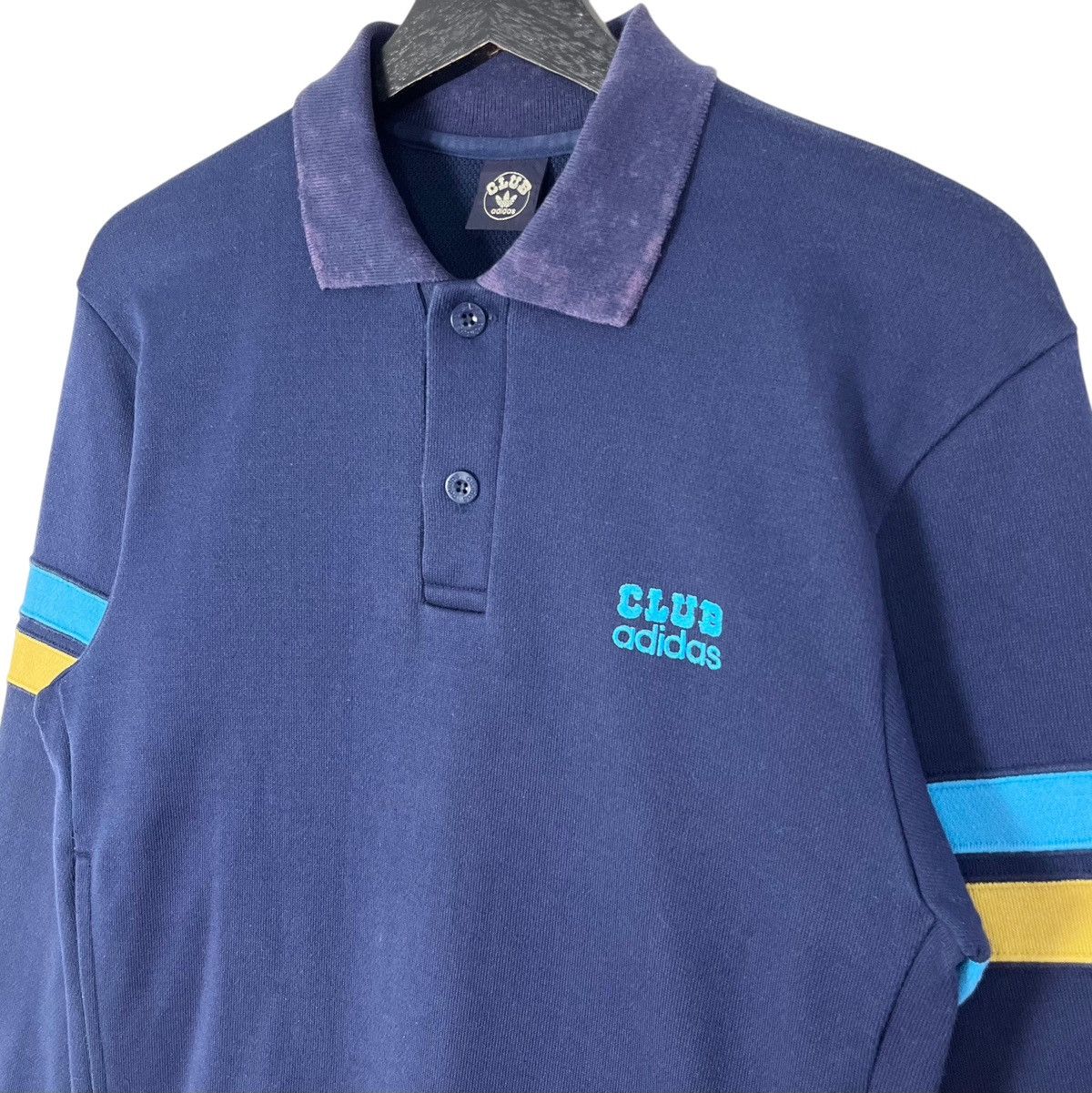 Adidas × Vintage Vintage Adidas Club Long Sleeve Size US M / EU 48-50 / 2 - 5 Thumbnail
