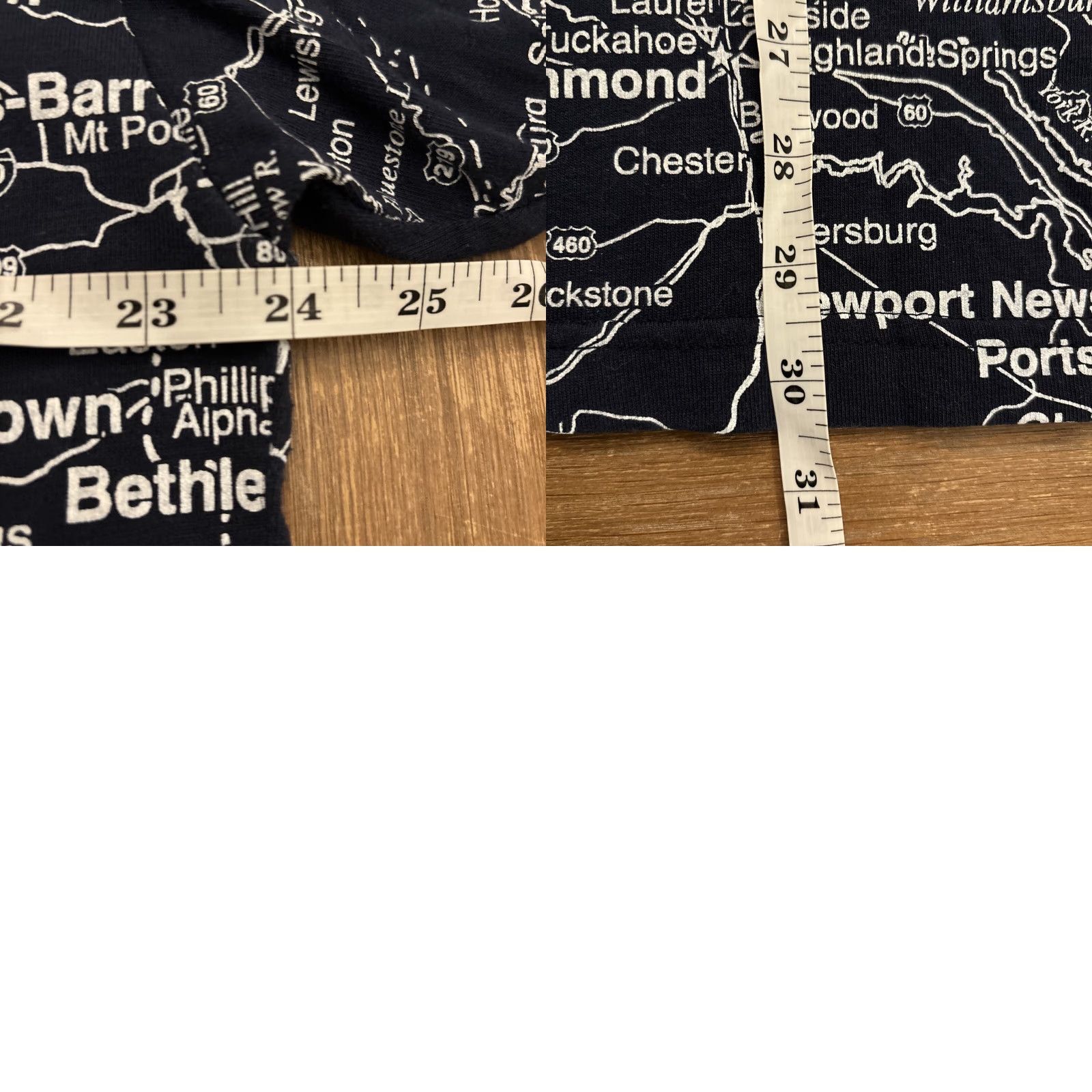 Vintage Pennsylvania Map T-Shirt XL Blue Men's Shirt All-Over Print Size US XL / EU 56 / 4 - 8 Thumbnail