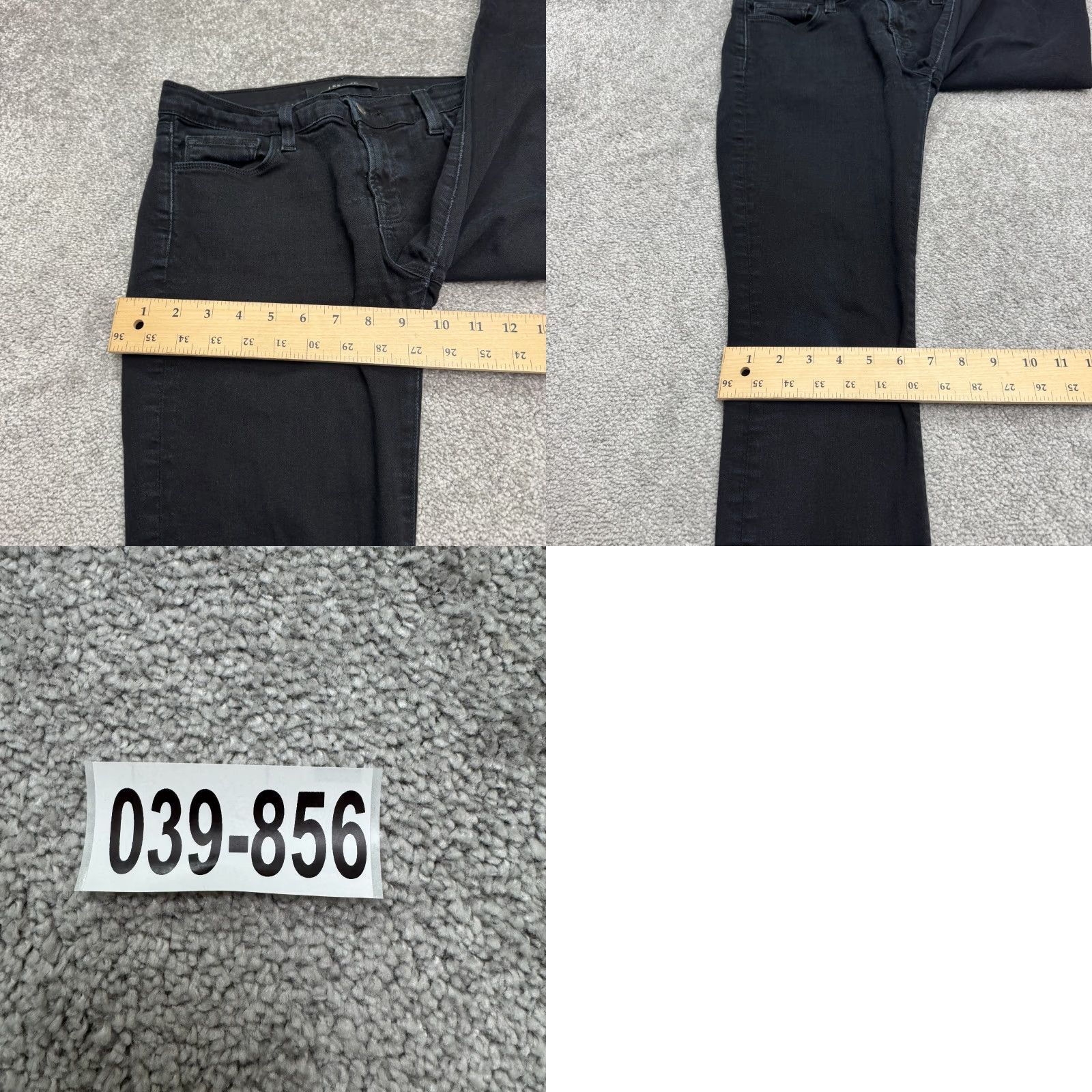 J Brand J Brand 811 Skinny Jeans Womens 28 Shadow Black Mid Rise Stretch Denim 5-Pocket Design Button Zip Inseam 28 Size 28" / US 6 / IT 42 - 10 Thumbnail