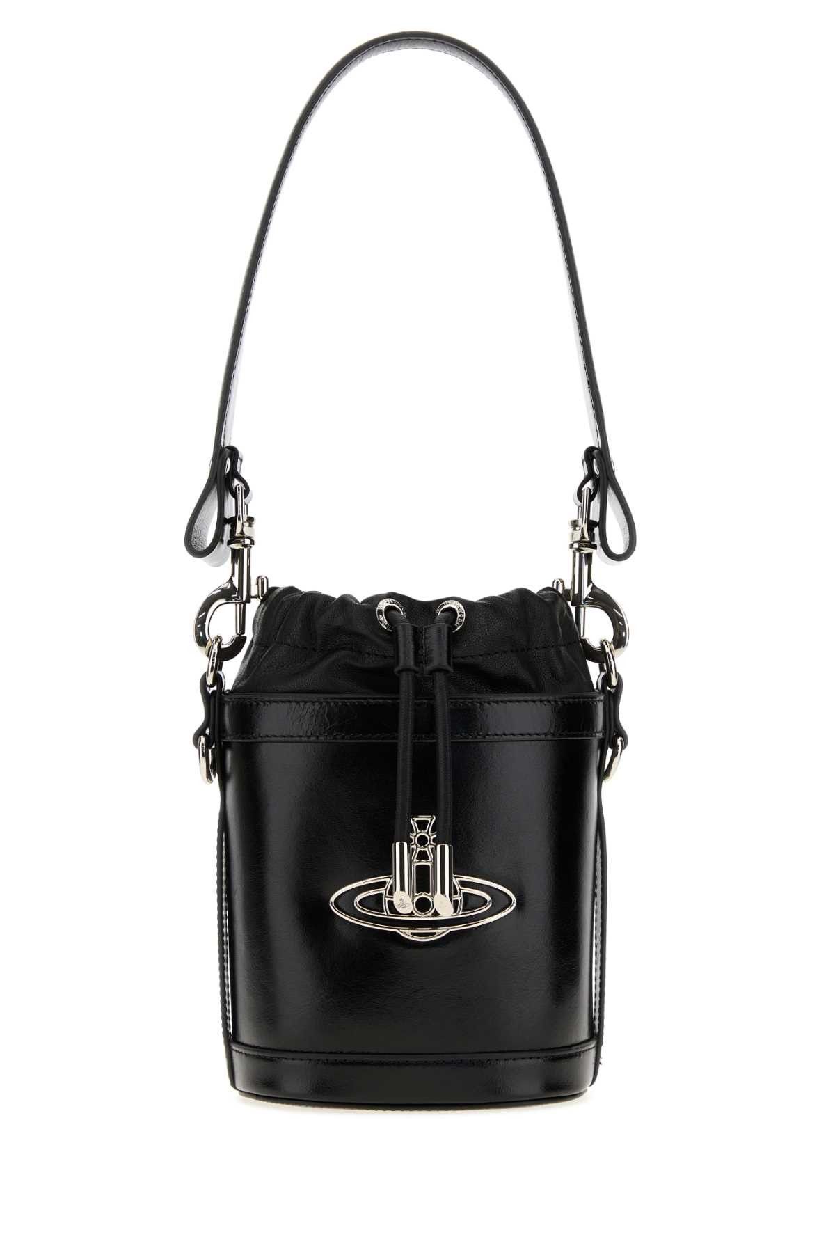 Vivienne Westwood Black Nappa Leather Small Kitty Bucket Bag Size ONE SIZE - 1 Thumbnail
