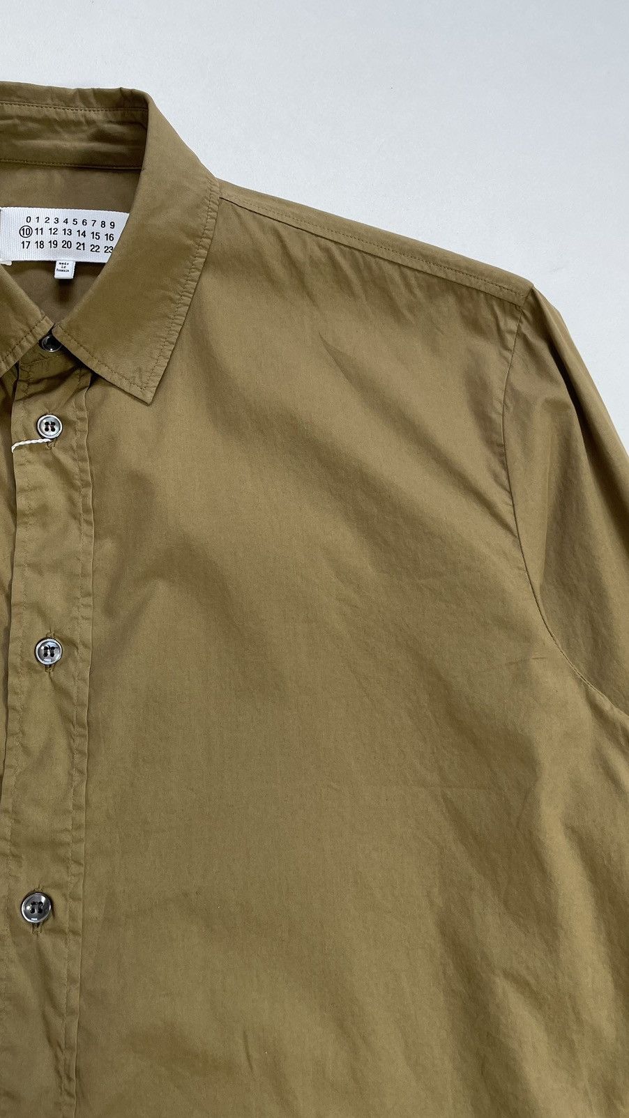 Maison Margiela A/W 17 ‘Olive Shimmer’ Cotton Shirt Size US M / EU 48-50 / 2 - 5 Thumbnail