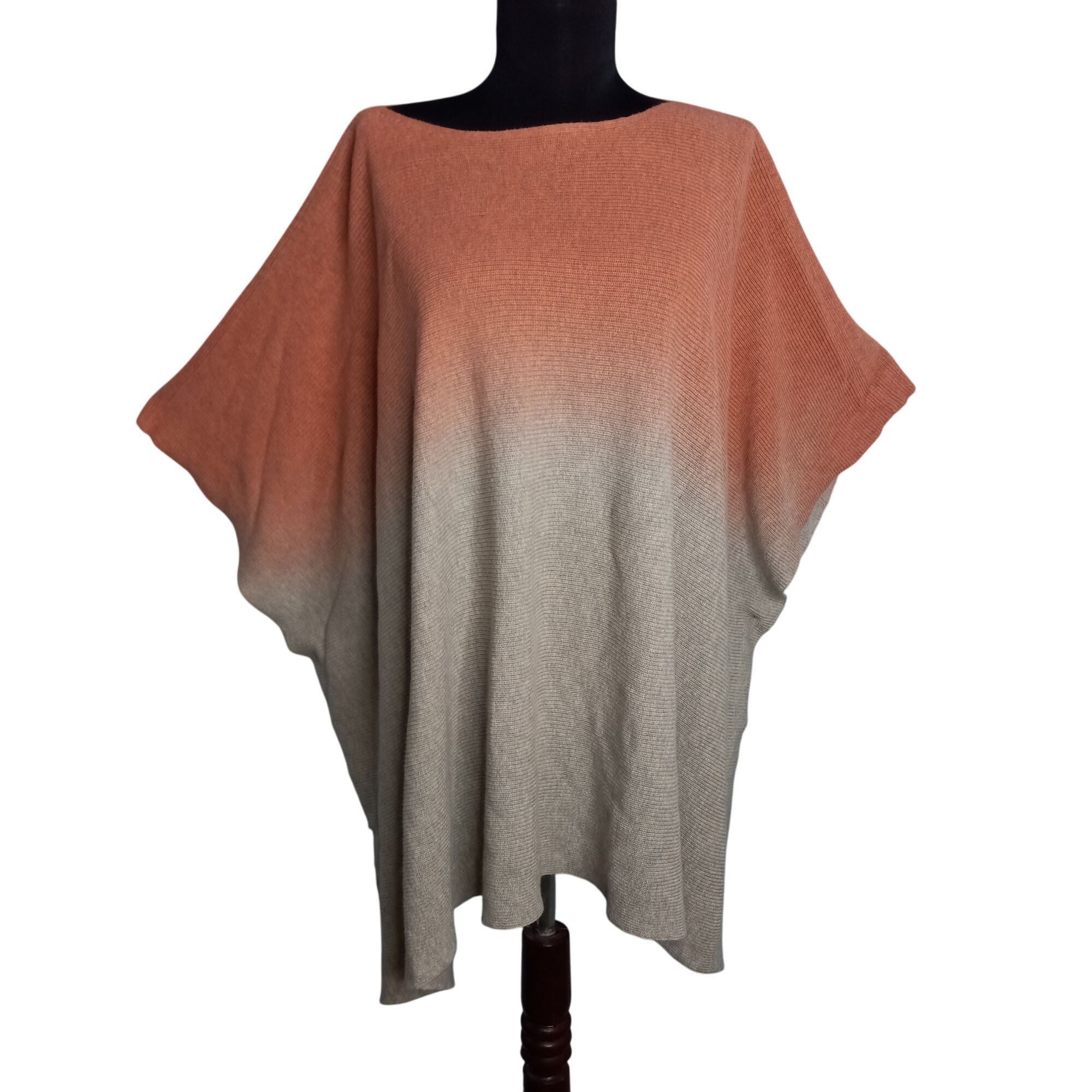 J. Jill Purejill J Jill One Size Poncho Ombré Knit Cape Soft Gradien Size ONE SIZE - 1 Thumbnail