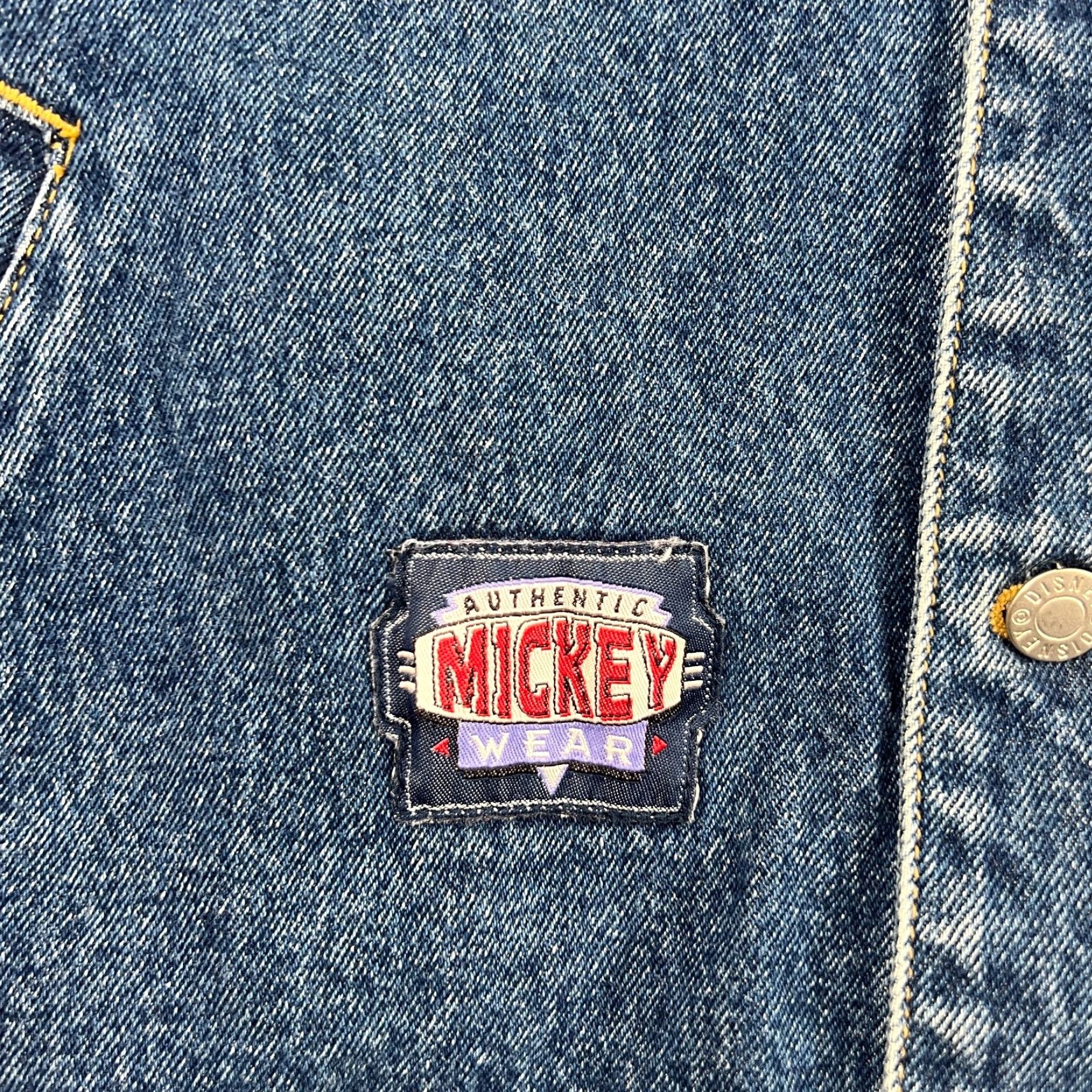 Disney VINTAGE Disney Denim Jacket Mickey Mouse Large L Blue Cotton Embroidered 90s Theme Mens Jacket Size US L / EU 52-54 / 3 - 3 Thumbnail
