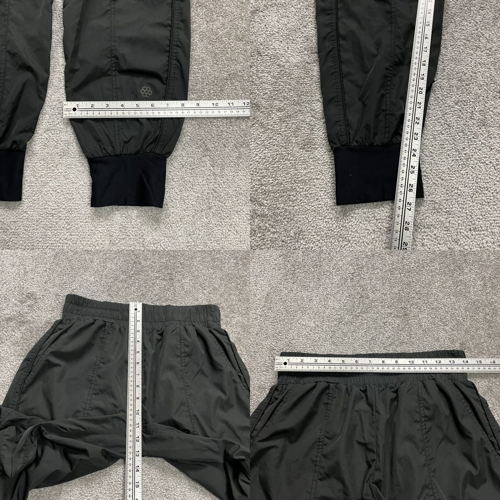 Vintage Honey Cut Pants Women's Track Windbreaker Active 28x27 Black Tapered Size 28" / US 6 / IT 42 - 8 Thumbnail